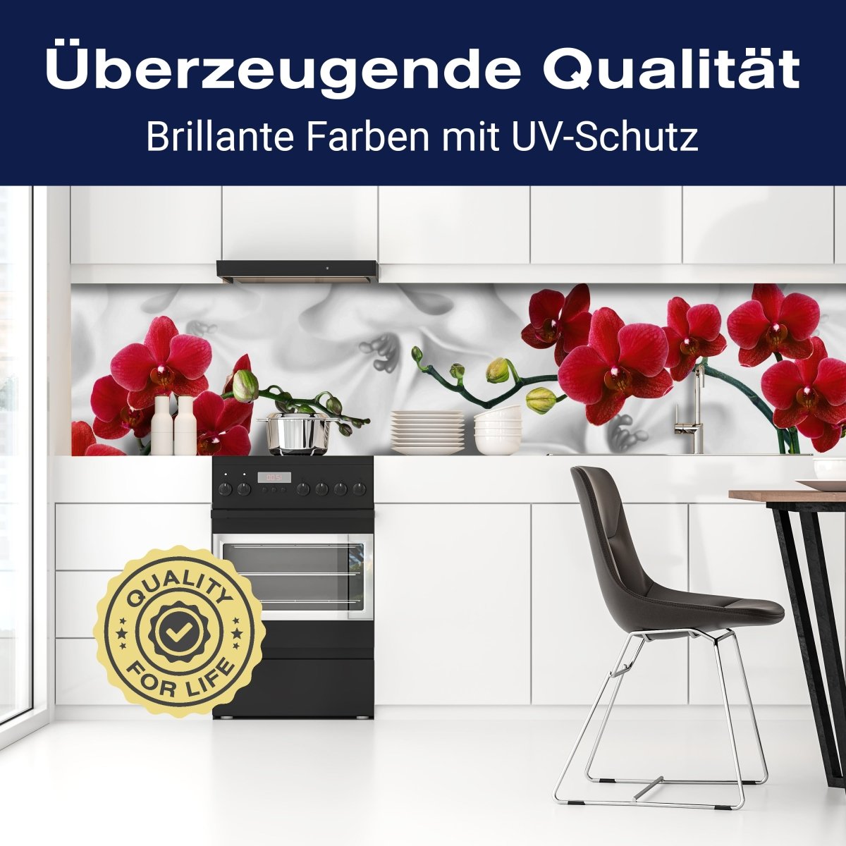 Küchenrückwand Orchideen Rot Weiß Pflanze Hintergrund M1148 entdecken - Bild 2 Küchenrückwand Orchideen Rot Weiß Pflanze Hintergrund M1148 entdecken - Bild 2