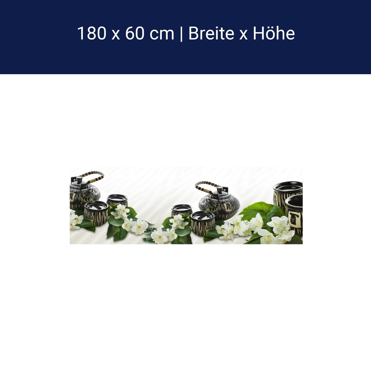 Küchenrückwand Tasse Schwarz Weiß Muster Tee Kanne M1155 Küchenrückwand Tasse Schwarz Weiß Muster Tee Kanne M1155