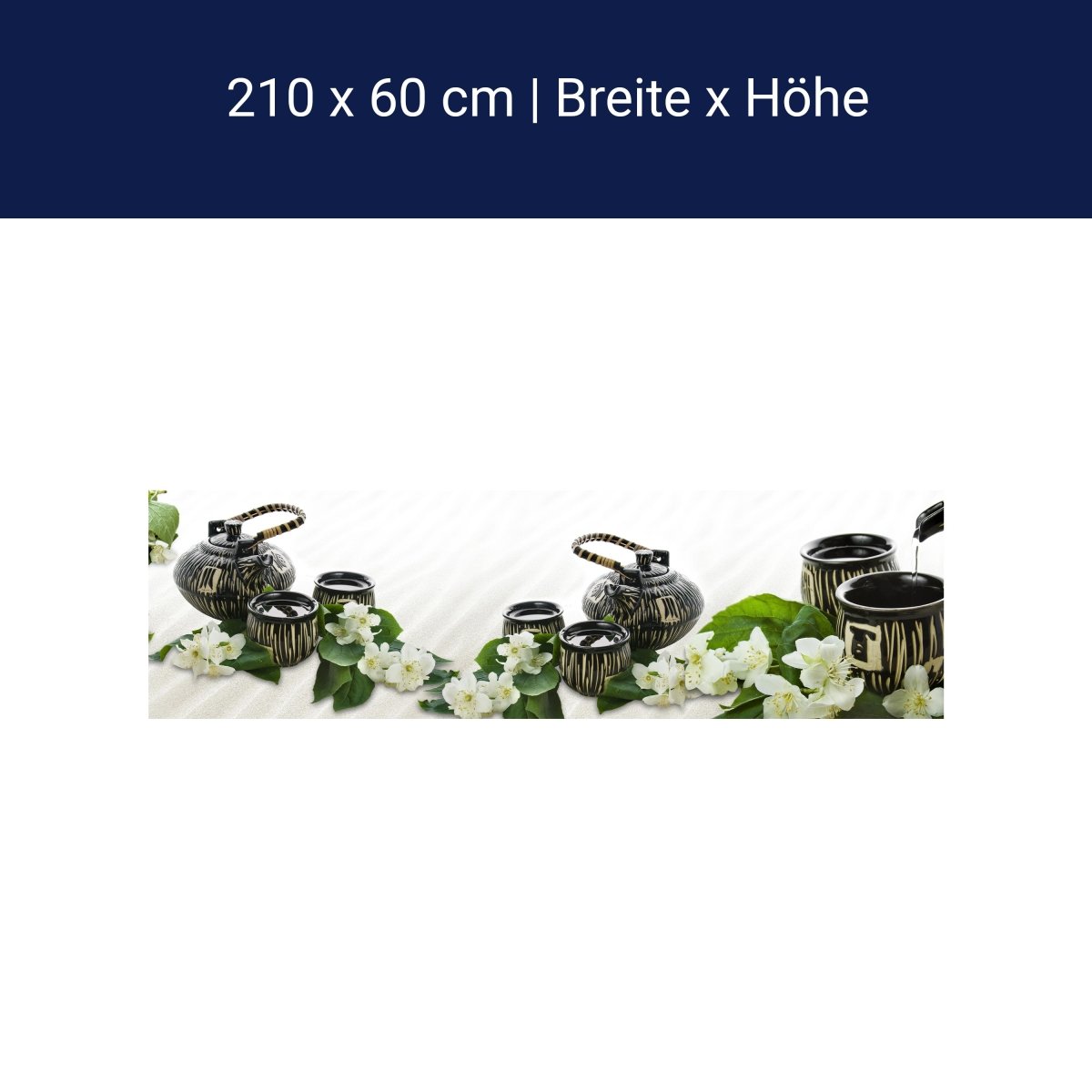 Küchenrückwand Tasse Schwarz Weiß Muster Tee Kanne M1155 Küchenrückwand Tasse Schwarz Weiß Muster Tee Kanne M1155