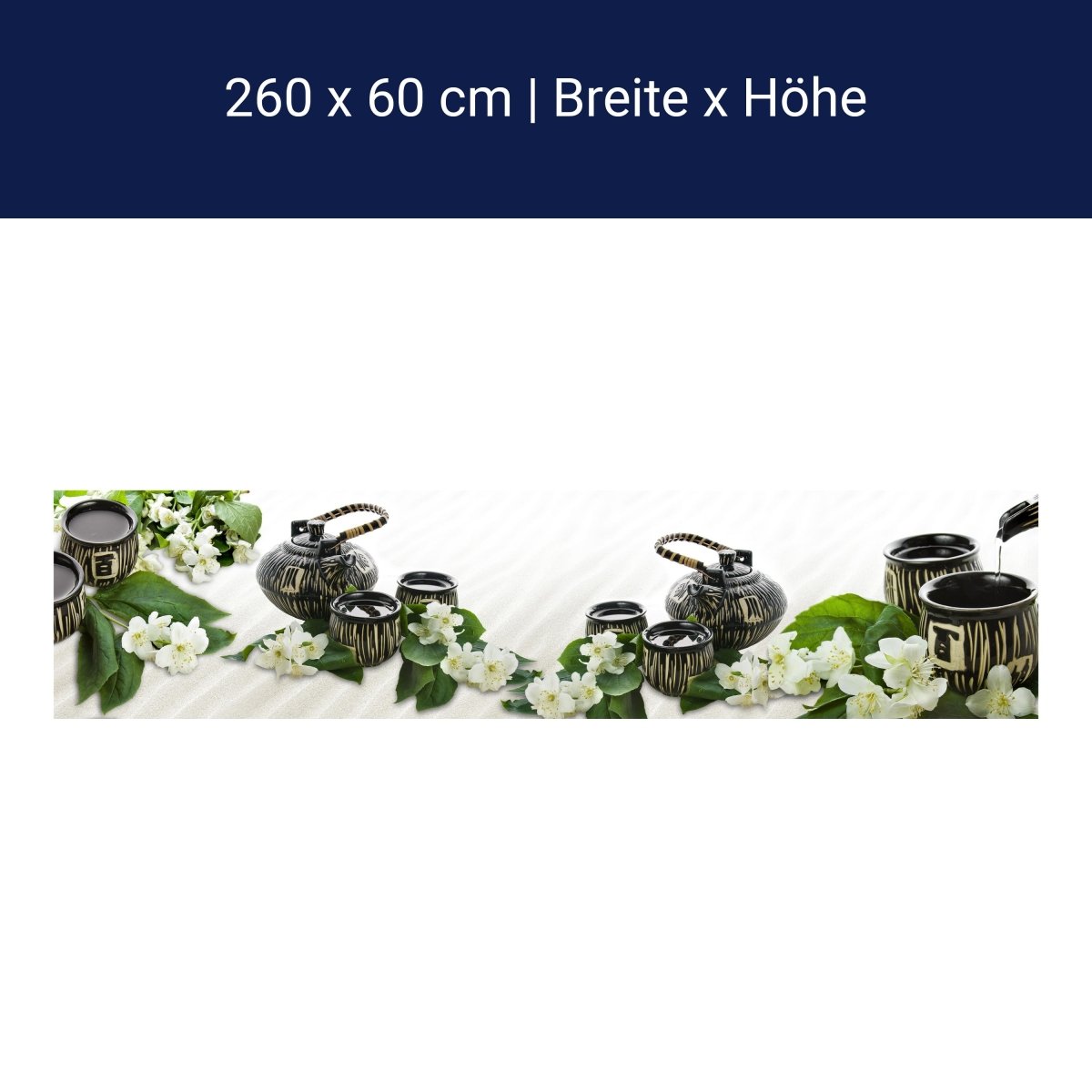 Küchenrückwand Tasse Schwarz Weiß Muster Tee Kanne M1155 Küchenrückwand Tasse Schwarz Weiß Muster Tee Kanne M1155