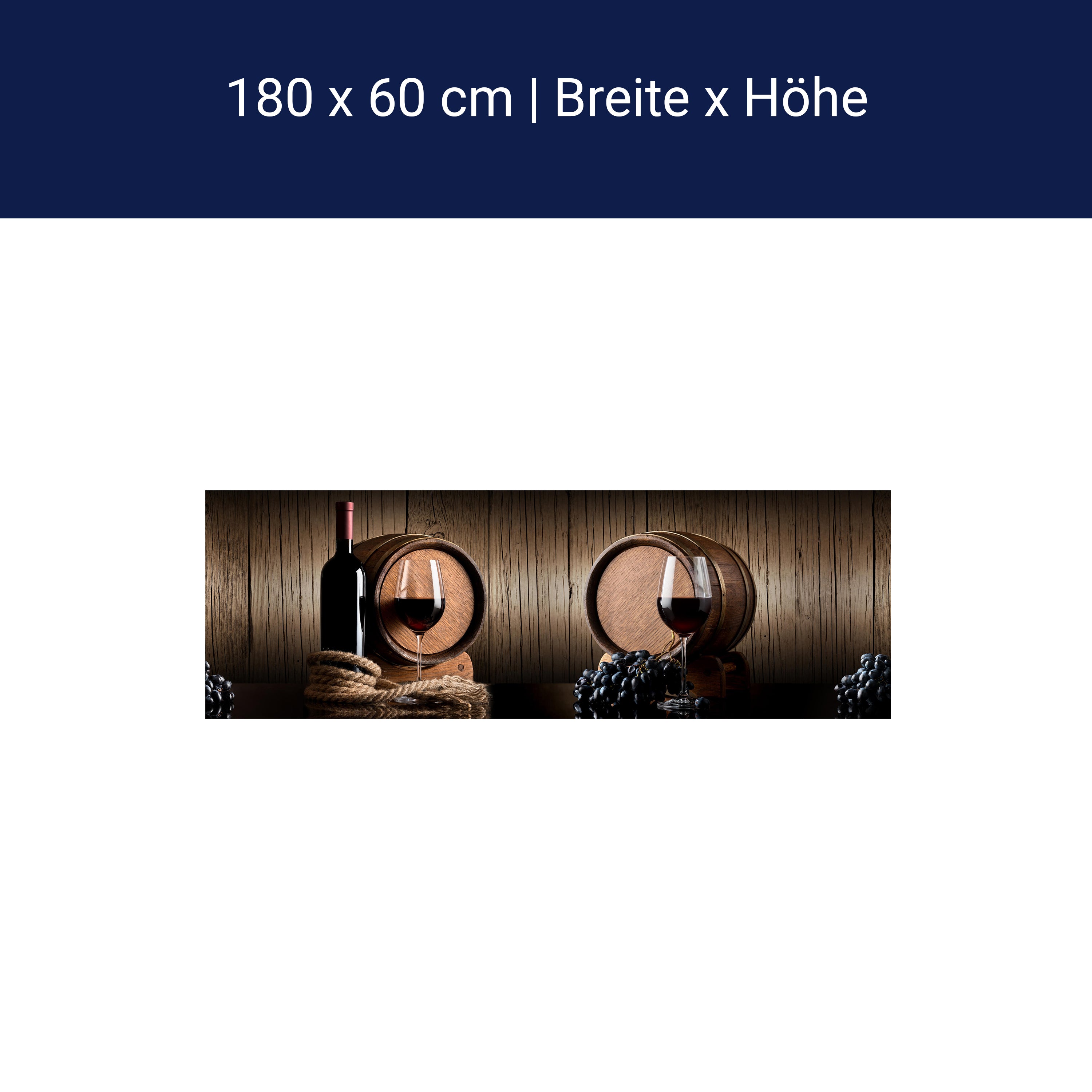 Küchenrückwand Wein Fass Dunkel Weintrauben Seil Holz M1160 Küchenrückwand Wein Fass Dunkel Weintrauben Seil Holz M1160