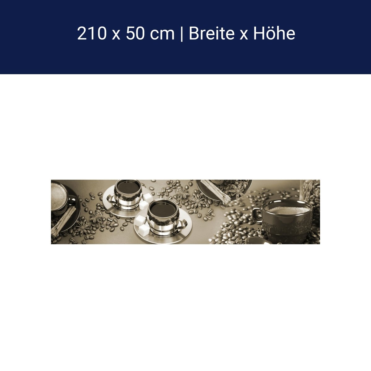 Küchenrückwand Kaffee Tee Kaffeebohnen Tasse Zucker M1162 Küchenrückwand Kaffee Tee Kaffeebohnen Tasse Zucker M1162