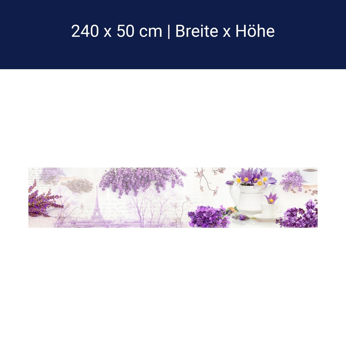 Küchenrückwand Flieder Lila Tassen Kaffee Kaffeebohnen M1172 Küchenrückwand Flieder Lila Tassen Kaffee Kaffeebohnen M1172