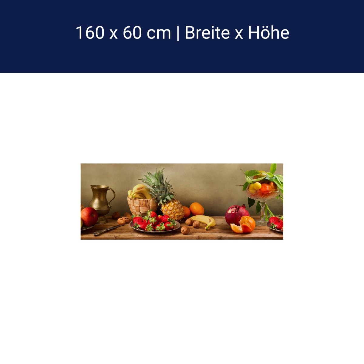 Küchenrückwand Obst Nüsse Erdbeeren Ananas Granatapfel M1180 Küchenrückwand Obst Nüsse Erdbeeren Ananas Granatapfel M1180