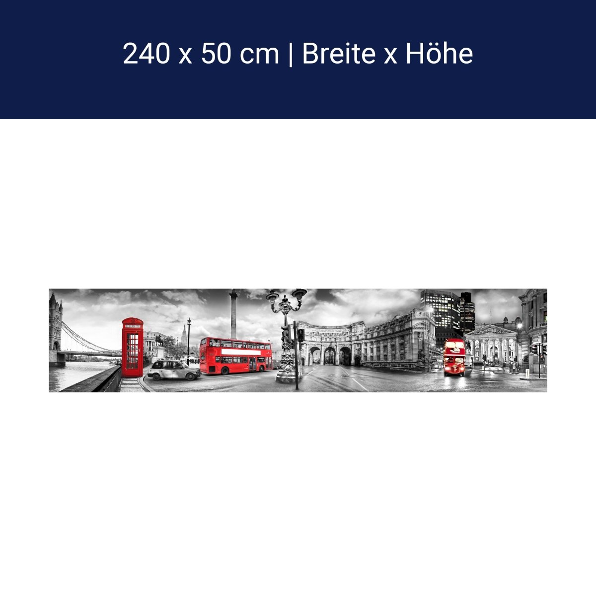 Küchenrückwand London Bus Schwarz Weiß Rot Schiff M1182 Küchenrückwand London Bus Schwarz Weiß Rot Schiff M1182