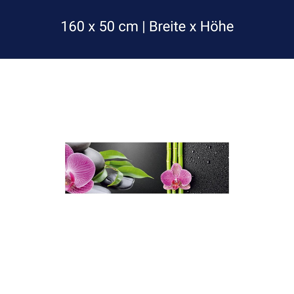 Küchenrückwand Bambus Steine Orchidee Magenta Tropfen M1184 Küchenrückwand Bambus Steine Orchidee Magenta Tropfen M1184