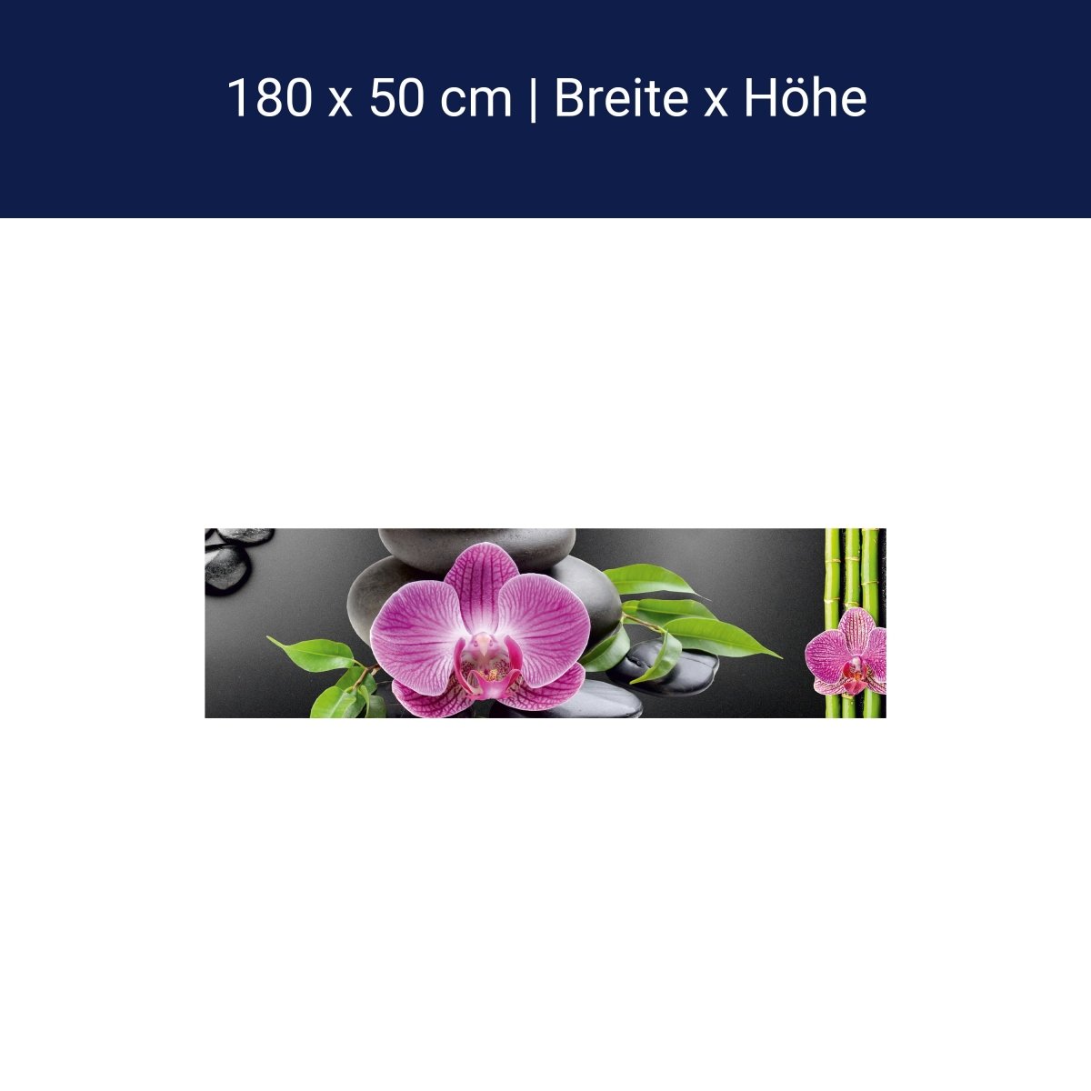 Küchenrückwand Bambus Steine Orchidee Magenta Tropfen M1184 Küchenrückwand Bambus Steine Orchidee Magenta Tropfen M1184
