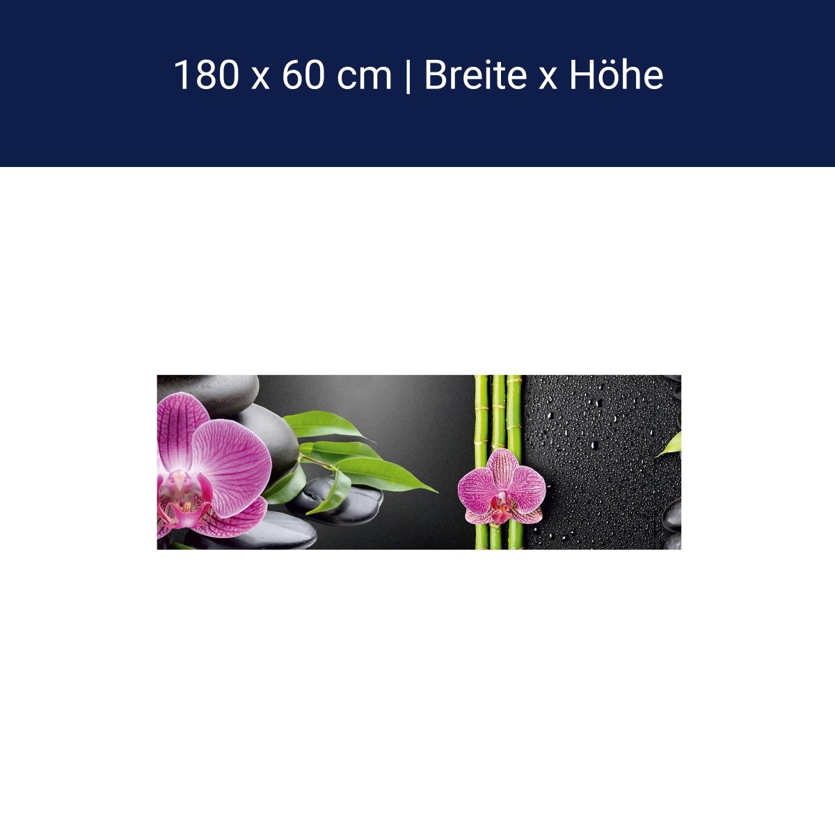 Küchenrückwand Bambus Steine Orchidee Magenta Tropfen M1184 Küchenrückwand Bambus Steine Orchidee Magenta Tropfen M1184