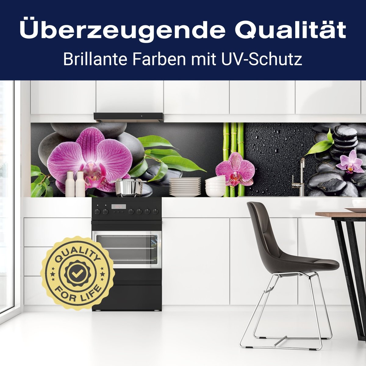 Küchenrückwand Bambus Steine Orchidee Magenta Tropfen M1184 entdecken - Bild 2 Küchenrückwand Bambus Steine Orchidee Magenta Tropfen M1184 entdecken - Bild 2