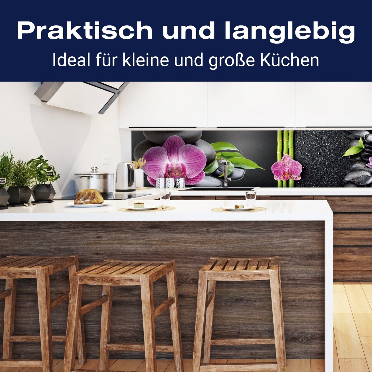 Küchenrückwand Bambus Steine Orchidee Magenta Tropfen M1184 entdecken - Bild 3 Küchenrückwand Bambus Steine Orchidee Magenta Tropfen M1184 entdecken - Bild 3