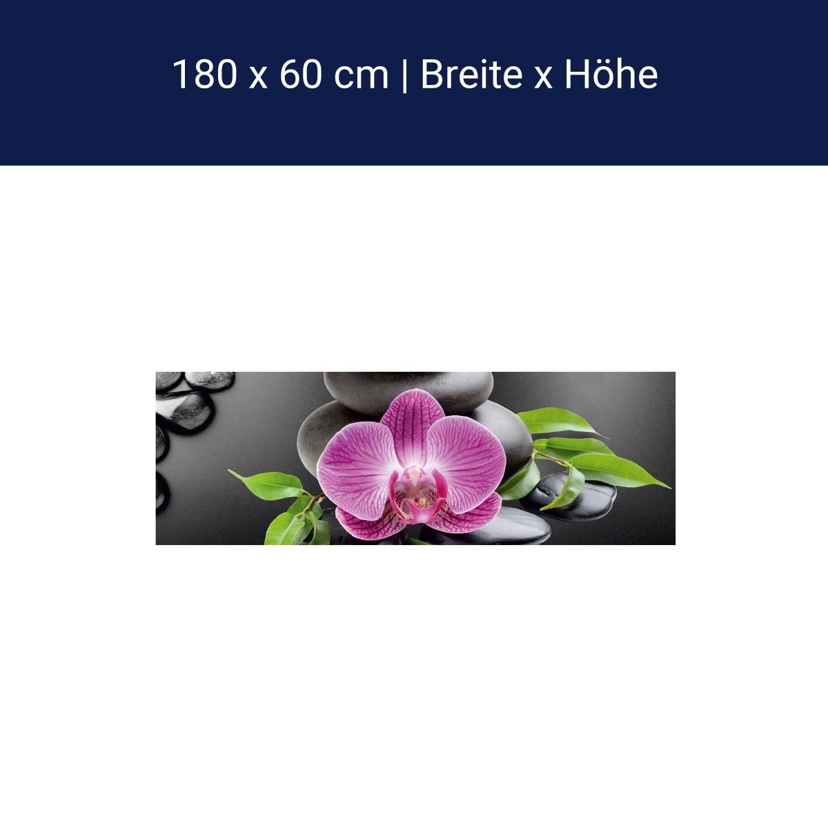 Küchenrückwand Bambus Steine Schwarz Orchidee Magenta M1185 Küchenrückwand Bambus Steine Schwarz Orchidee Magenta M1185