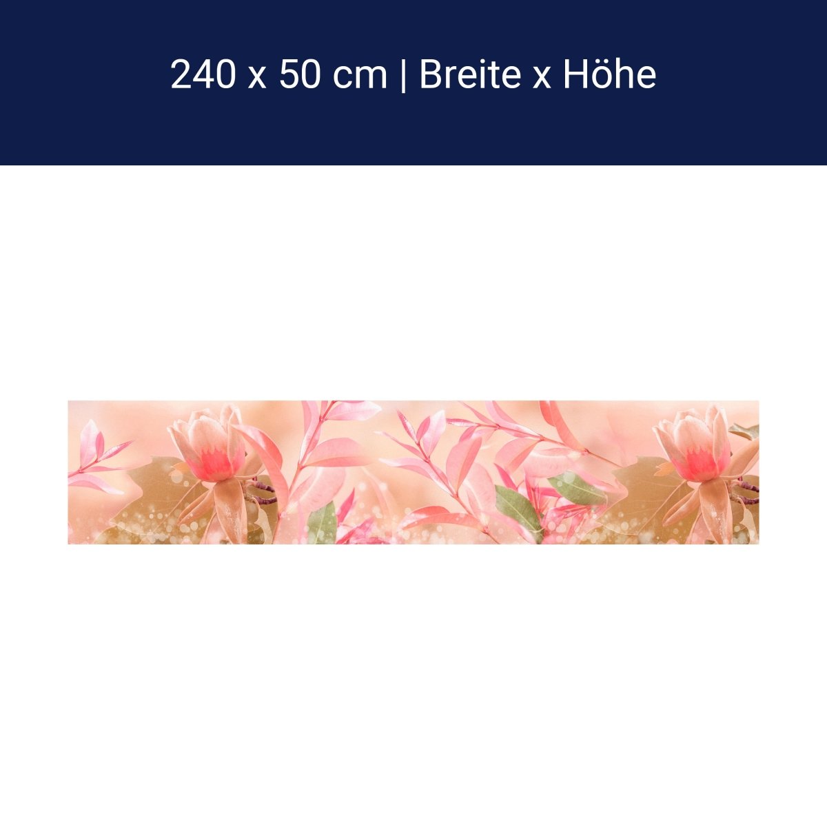 Küchenrückwand Natur Blumen Blätter Rosa Grün Blüten M1188 Küchenrückwand Natur Blumen Blätter Rosa Grün Blüten M1188