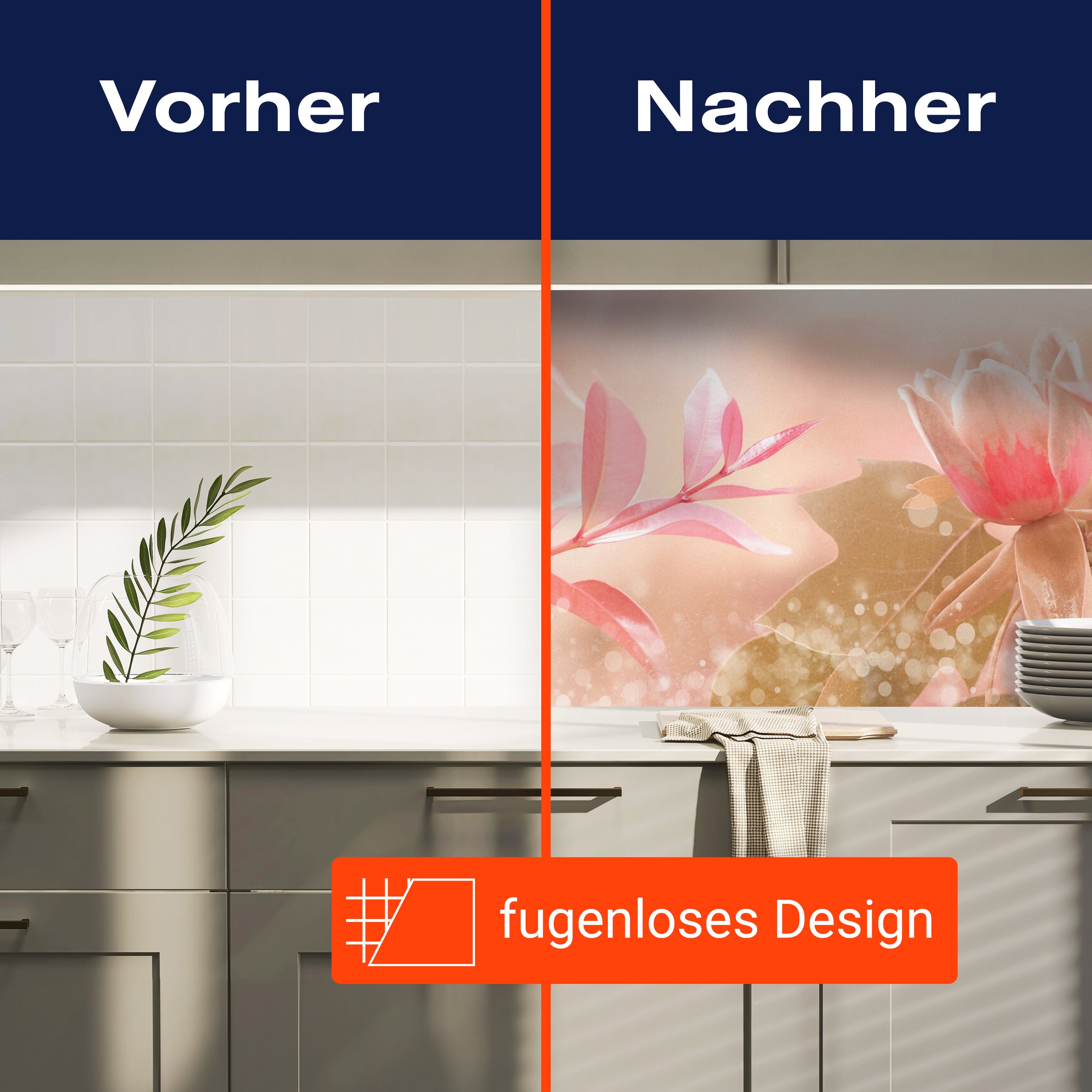 Küchenrückwand Natur Blumen Blätter Rosa Grün Blüten M1188 entdecken - Bild 9 Küchenrückwand Natur Blumen Blätter Rosa Grün Blüten M1188 entdecken - Bild 9