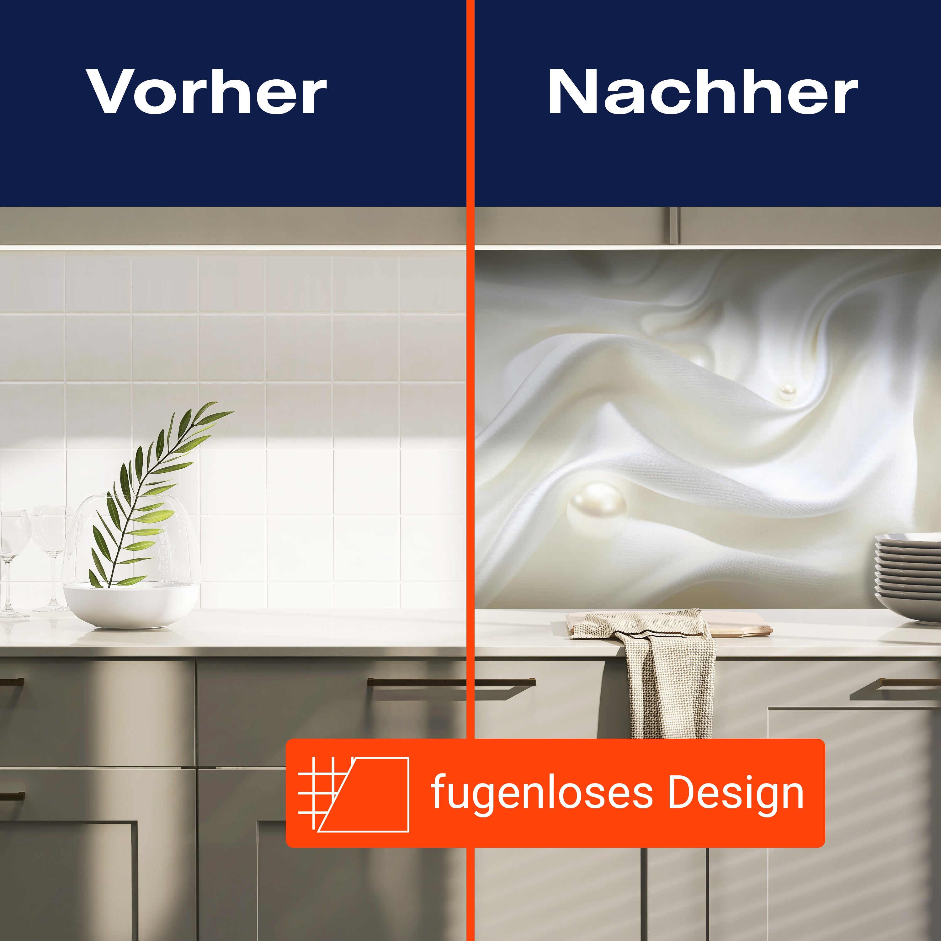 Küchenrückwand Stoff Seide Perlen Creme Falten weiß M1197 entdecken - Bild 9 Küchenrückwand Stoff Seide Perlen Creme Falten weiß M1197 entdecken - Bild 9