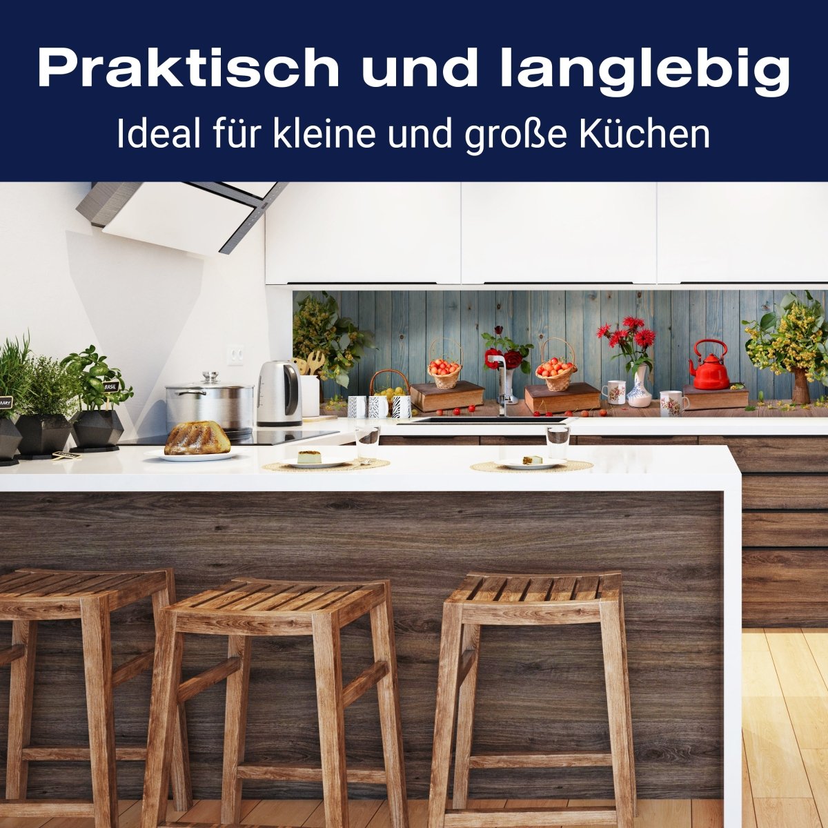 Küchenrückwand Rosen Holz Kanne Kirschen Blüten Gelb M1204 entdecken - Bild 3 Küchenrückwand Rosen Holz Kanne Kirschen Blüten Gelb M1204 entdecken - Bild 3