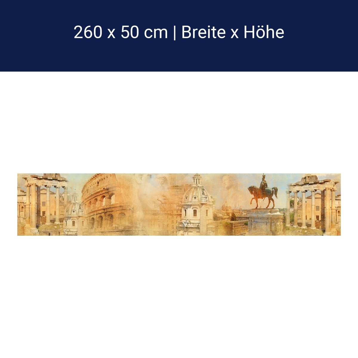 Küchenrückwand Rom Kolosseum Vintage Statue M1212 Küchenrückwand Rom Kolosseum Vintage Statue M1212