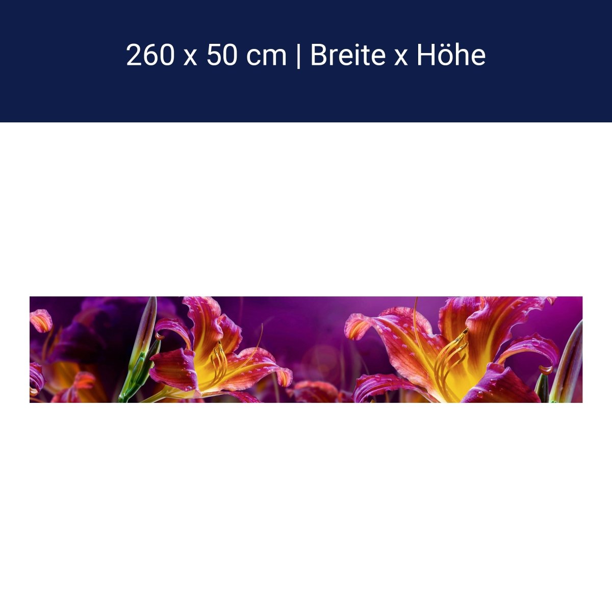 Küchenrückwand Gelb Orange Blüte Knospe Grün M1223 Küchenrückwand Gelb Orange Blüte Knospe Grün M1223