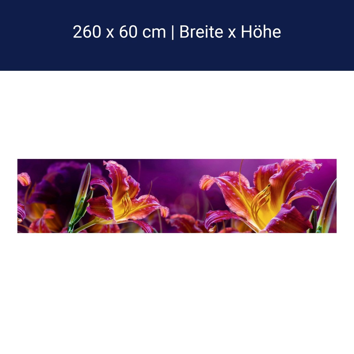 Küchenrückwand Gelb Orange Blüte Knospe Grün M1223 Küchenrückwand Gelb Orange Blüte Knospe Grün M1223