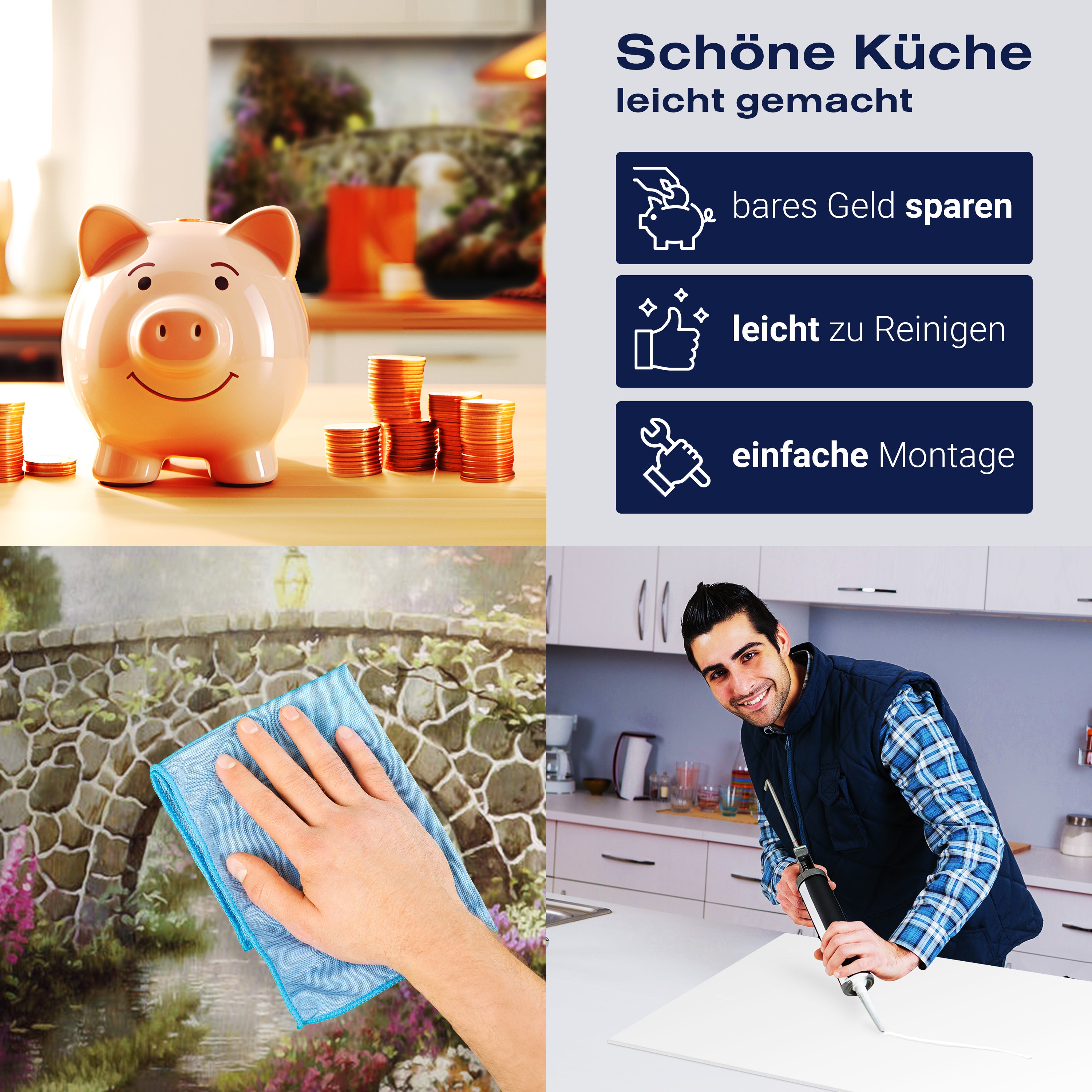 Küchenrückwand Gemalt Dorf Kirche Bach Weg Pflanzen M1232 entdecken - Bild 7 Küchenrückwand Gemalt Dorf Kirche Bach Weg Pflanzen M1232 entdecken - Bild 7