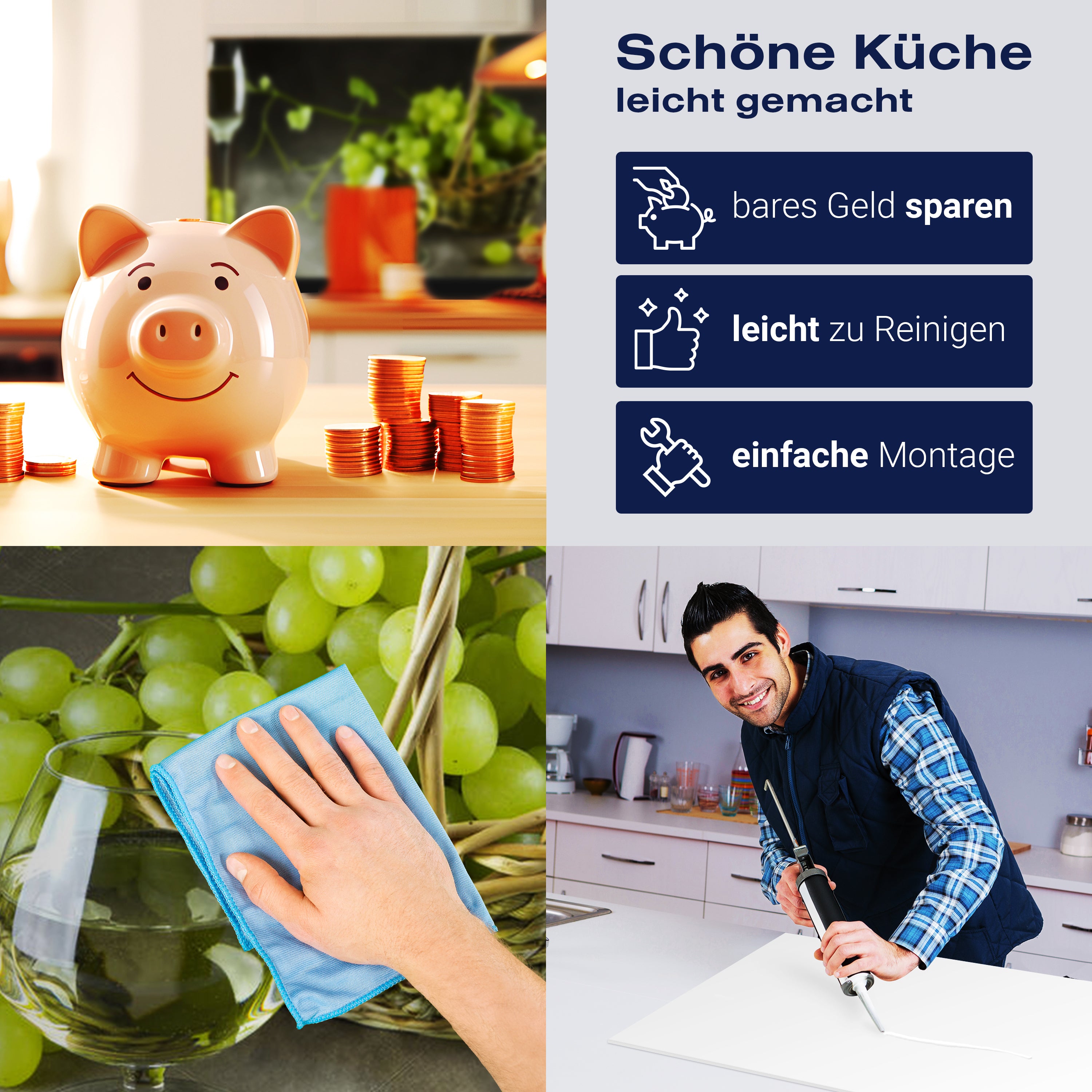 Küchenrückwand Weintrauben Gläser Körbe Korken Grün M1233 entdecken - Bild 7 Küchenrückwand Weintrauben Gläser Körbe Korken Grün M1233 entdecken - Bild 7