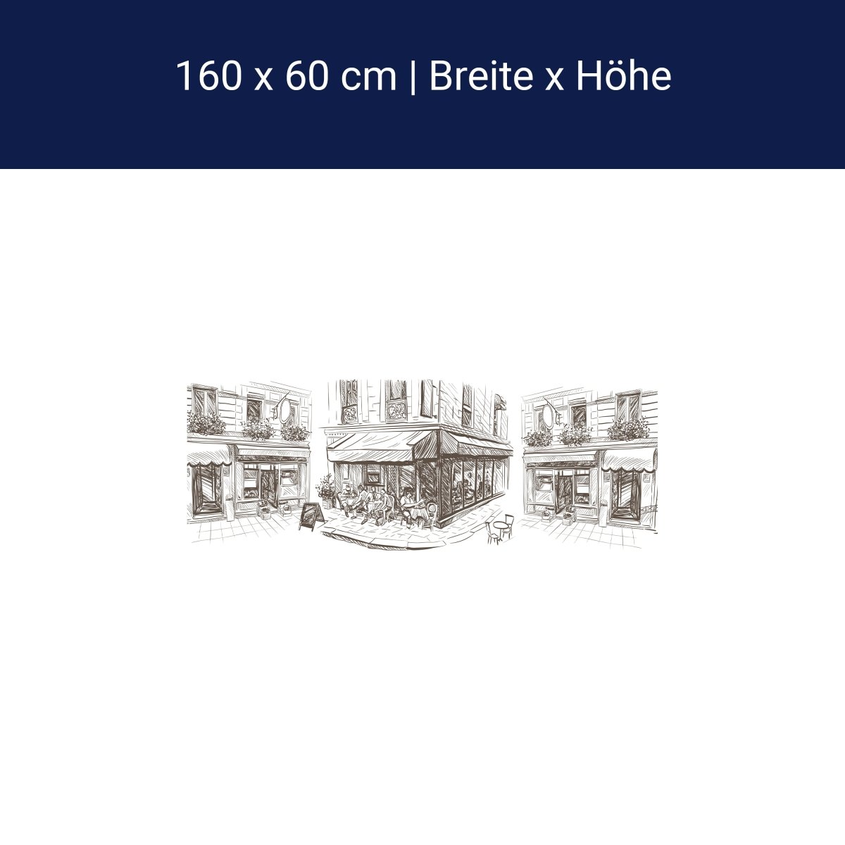 Küchenrückwand Stadtleben malen Kaffee Cafe Skizze M1238 Küchenrückwand Stadtleben malen Kaffee Cafe Skizze M1238