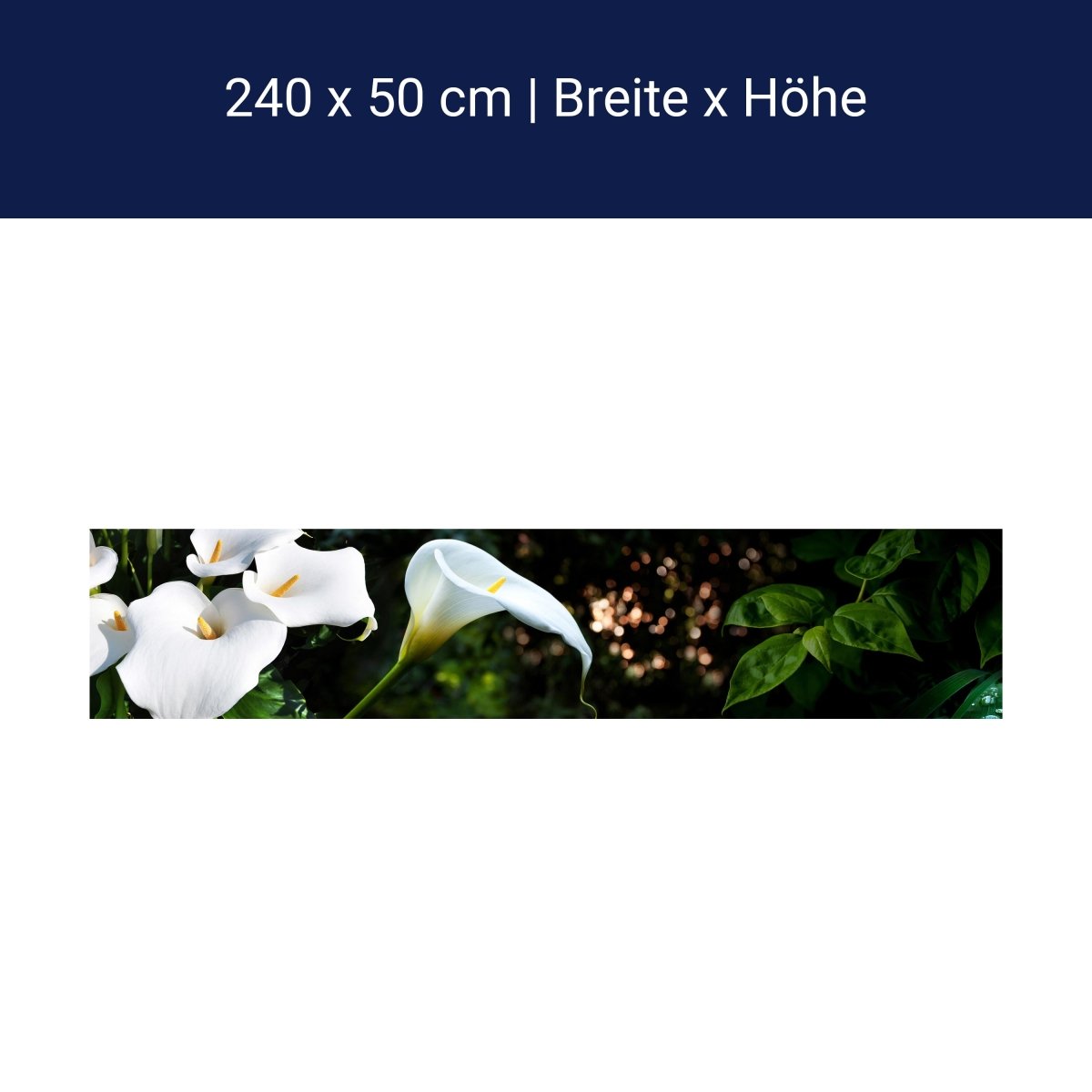 Küchenrückwand Calla Weiß grün Laub Wald Urwald Lotus M1239 Küchenrückwand Calla Weiß grün Laub Wald Urwald Lotus M1239