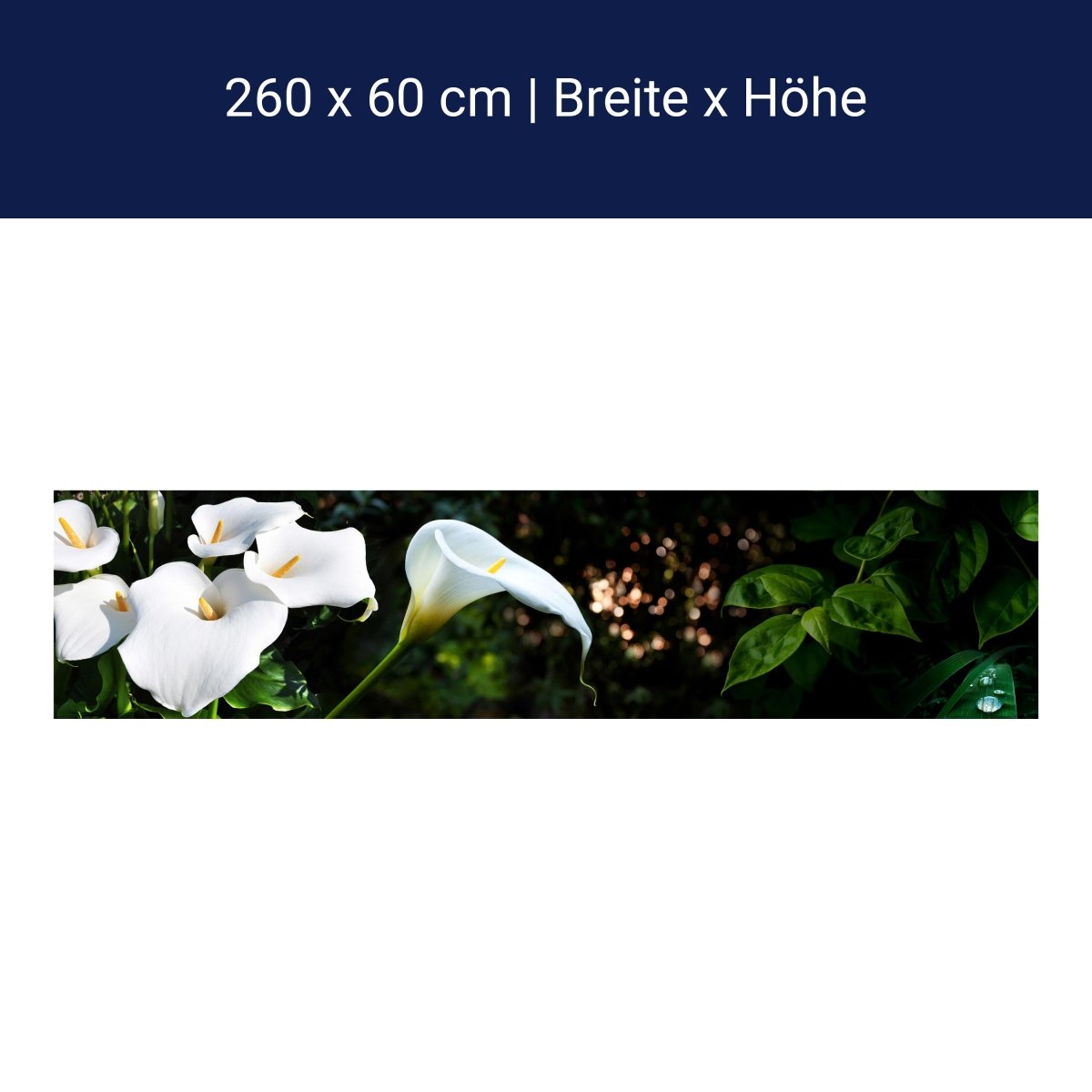 Küchenrückwand Calla Weiß grün Laub Wald Urwald Lotus M1239 Küchenrückwand Calla Weiß grün Laub Wald Urwald Lotus M1239