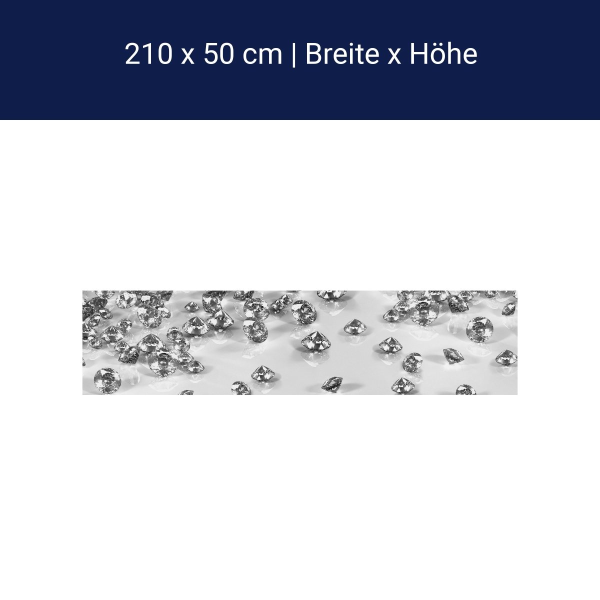 Küchenrückwand Diamant Steine Weiß Karat Schliff M1242 Küchenrückwand Diamant Steine Weiß Karat Schliff M1242