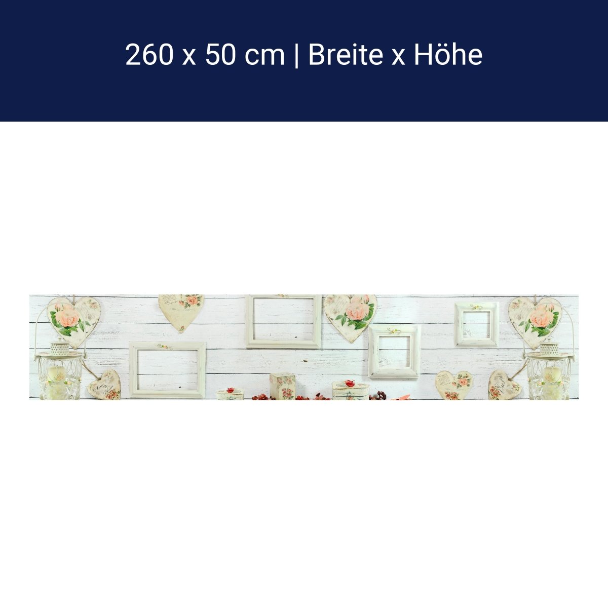 Küchenrückwand Bilderrahmen Herzen Dosen Laternen M1268 Küchenrückwand Bilderrahmen Herzen Dosen Laternen M1268