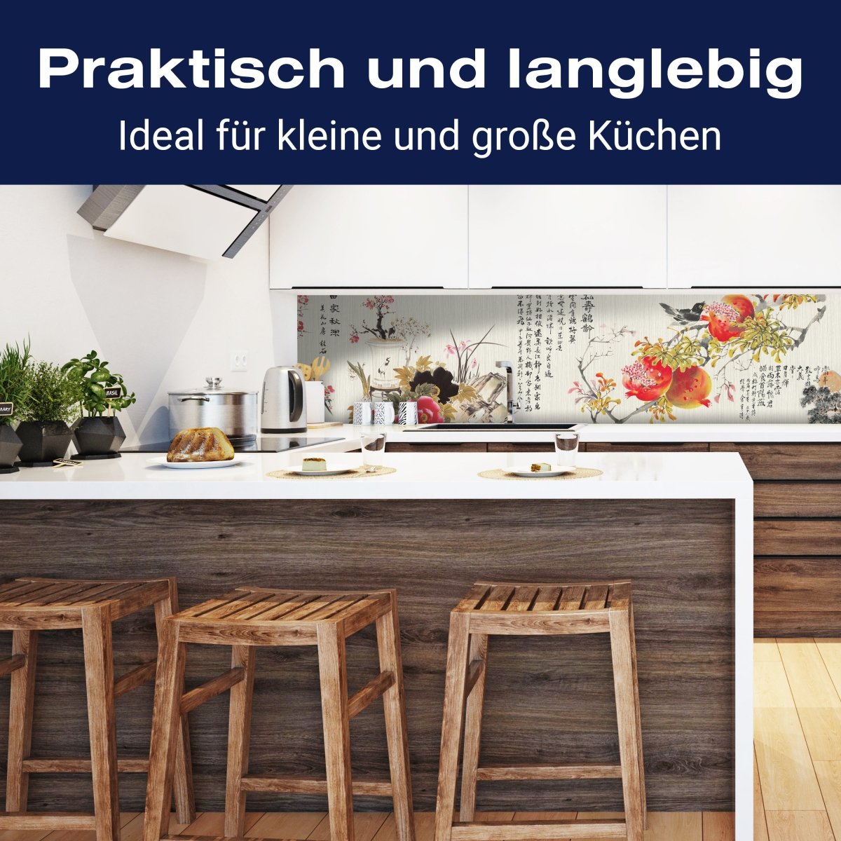 Küchenrückwand Blumen Äste Zweige Blätter Blumentopf M1269 entdecken - Bild 3 Küchenrückwand Blumen Äste Zweige Blätter Blumentopf M1269 entdecken - Bild 3