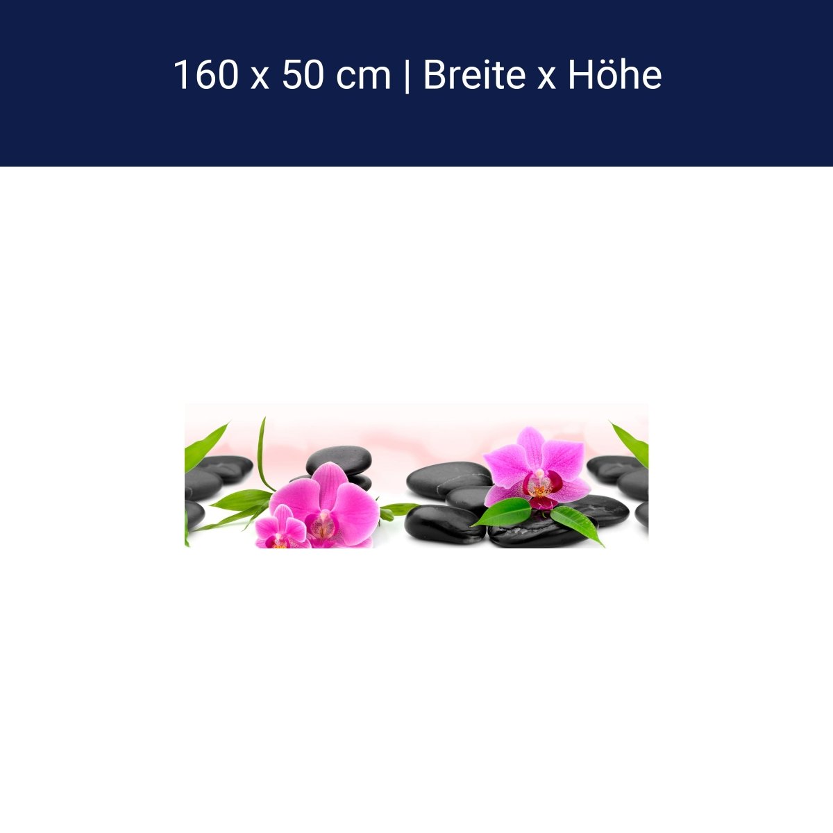 Küchenrückwand Orchidee Steine Blätter Bambus M1290 Küchenrückwand Orchidee Steine Blätter Bambus M1290