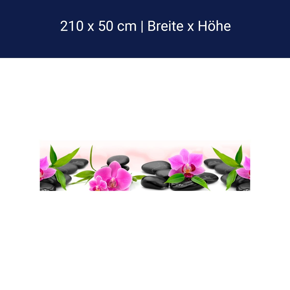 Küchenrückwand Orchidee Steine Blätter Bambus M1290 Küchenrückwand Orchidee Steine Blätter Bambus M1290