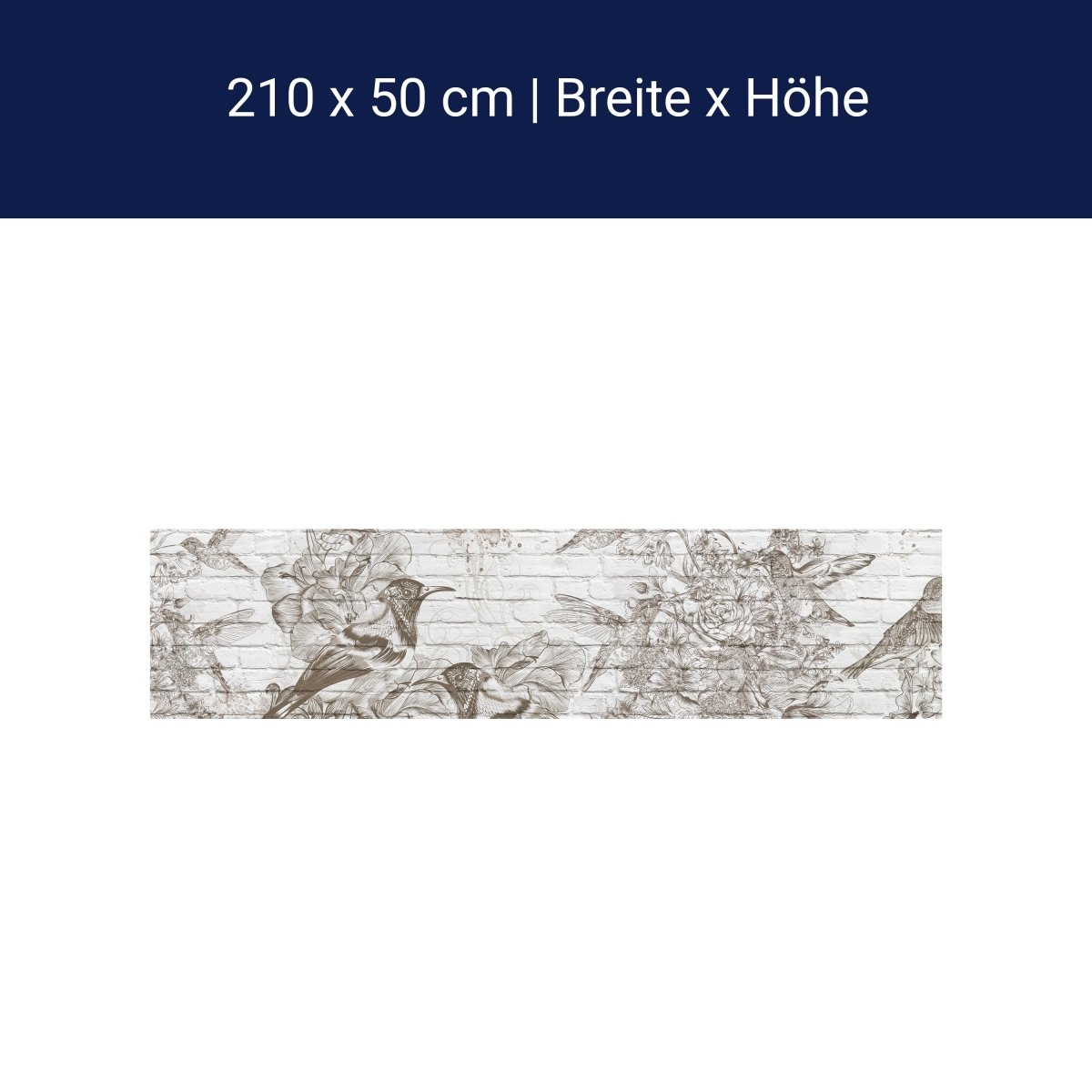 Küchenrückwand Kolibris Blumen M1296 Küchenrückwand Kolibris Blumen M1296