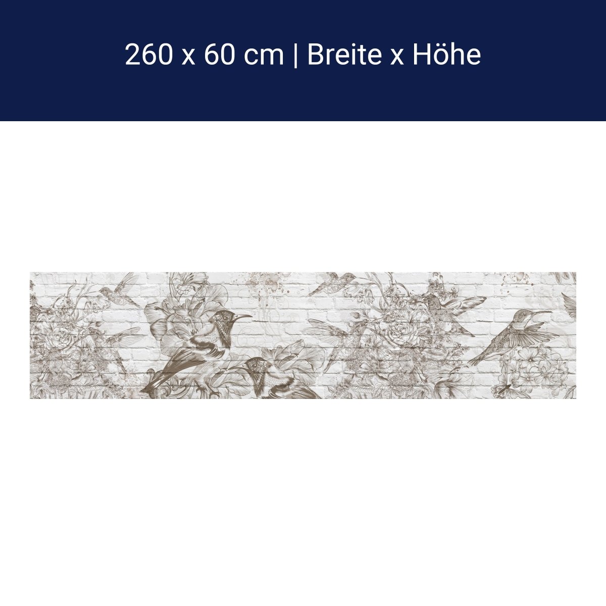 Küchenrückwand Kolibris Blumen M1296 Küchenrückwand Kolibris Blumen M1296