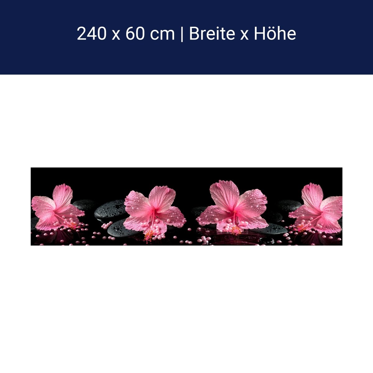 Küchenrückwand Blume Steine Perlen M1307 Küchenrückwand Blume Steine Perlen M1307