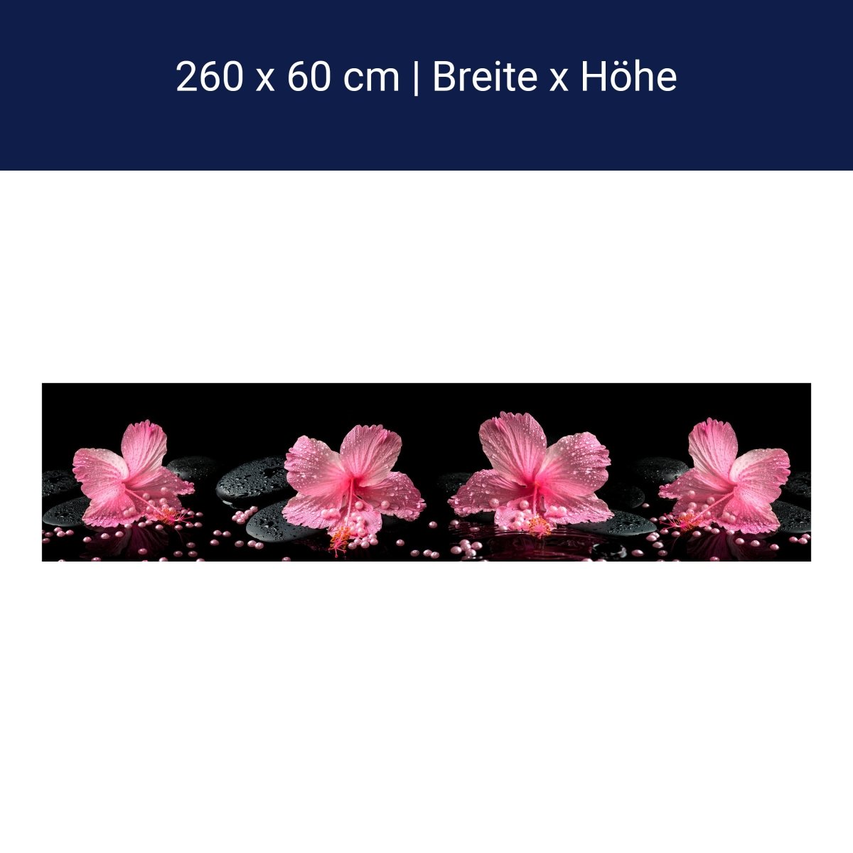 Küchenrückwand Blume Steine Perlen M1307 Küchenrückwand Blume Steine Perlen M1307