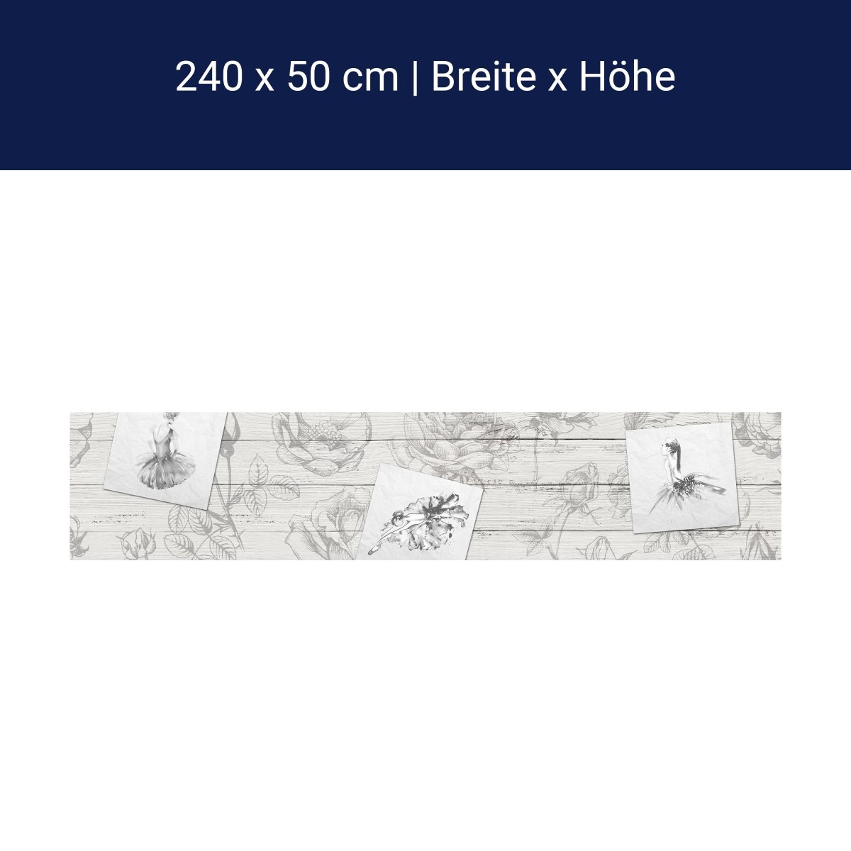 Küchenrückwand Zeichnungen Blumen Frauen Kleider M1322 Küchenrückwand Zeichnungen Blumen Frauen Kleider M1322