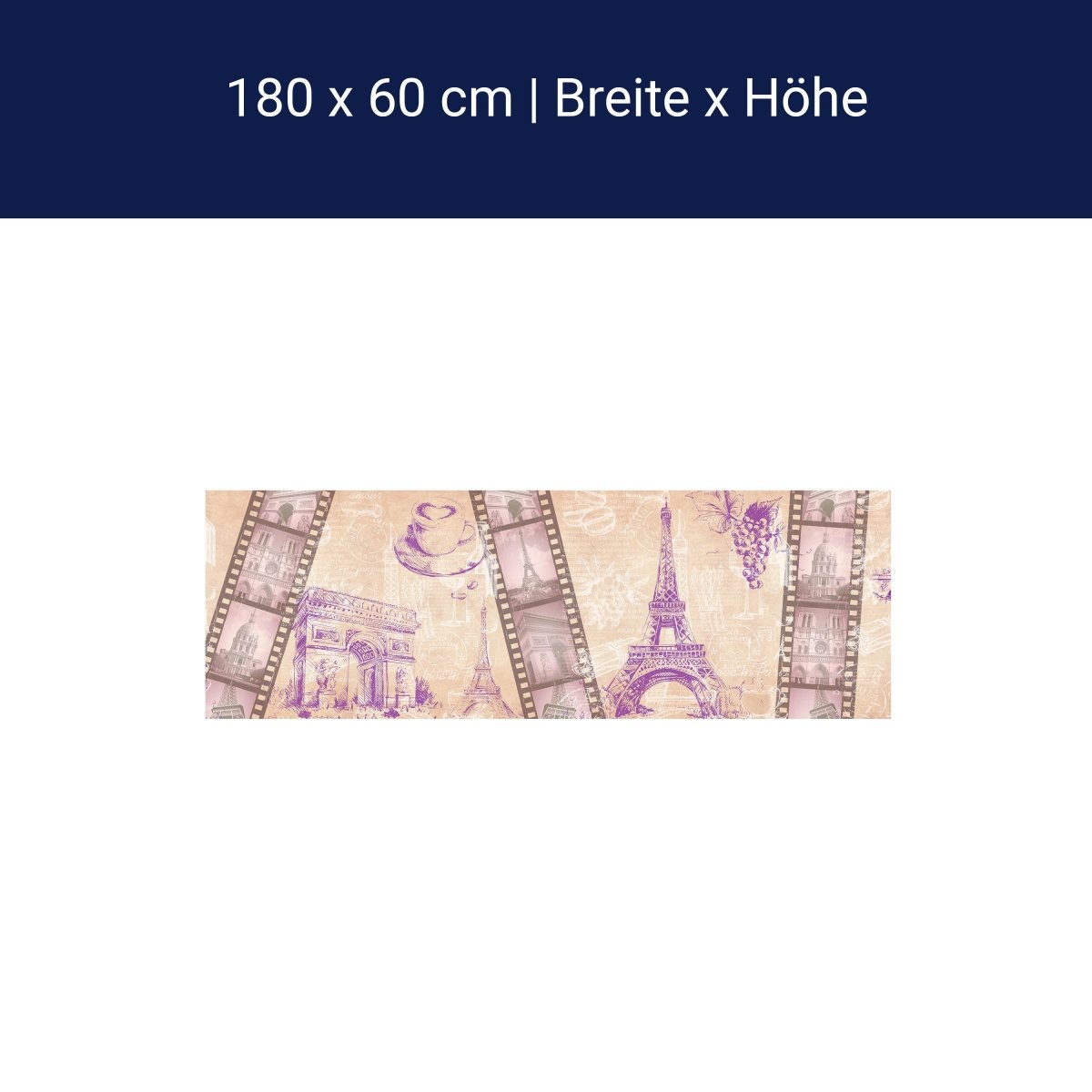 Küchenrückwand Eifelturm arc de triomphe wein kaffee M1345 Küchenrückwand Eifelturm arc de triomphe wein kaffee M1345