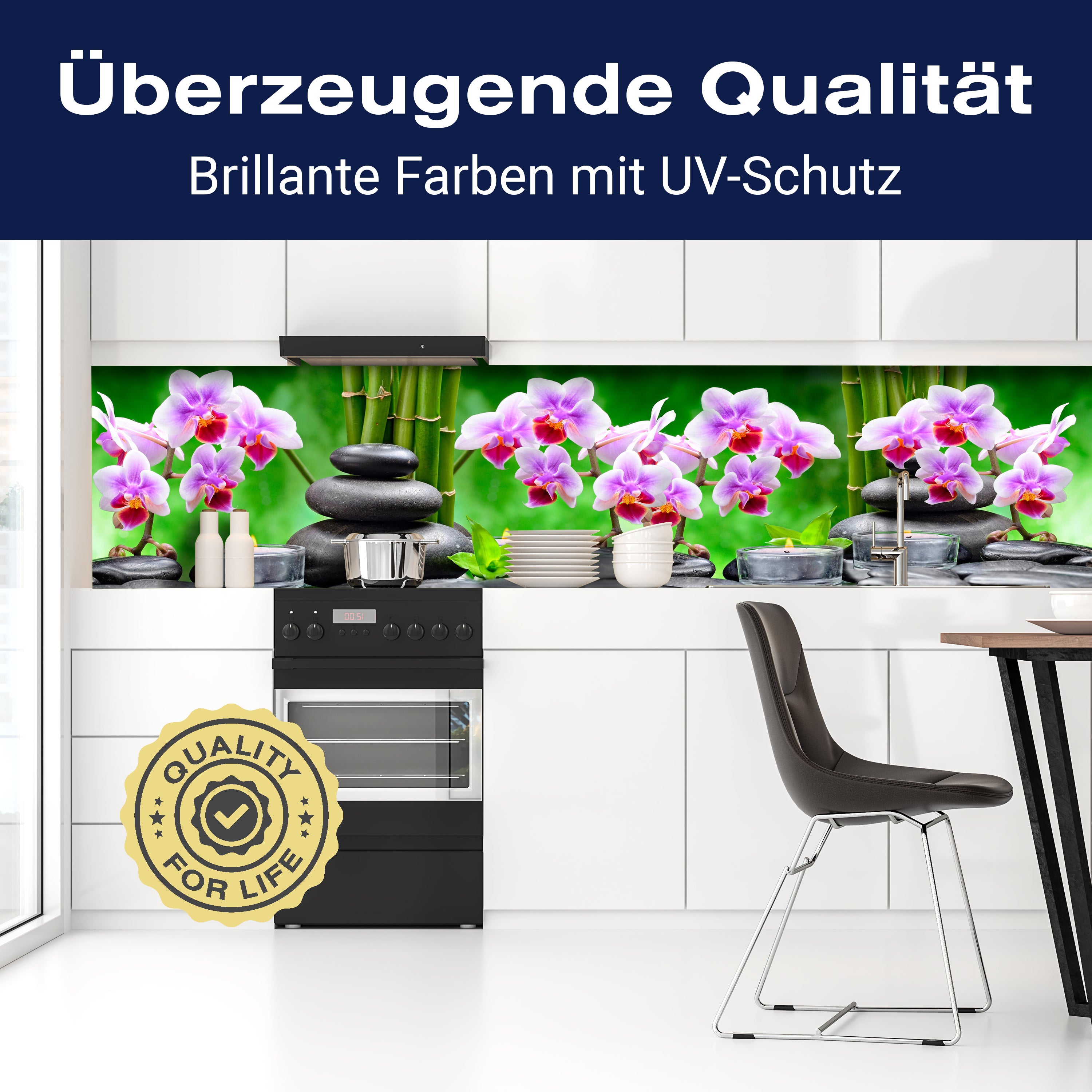 Küchenrückwand Steine schwarz orchidee bambus kerzen M1350 entdecken - Bild 2 Küchenrückwand Steine schwarz orchidee bambus kerzen M1350 entdecken - Bild 2