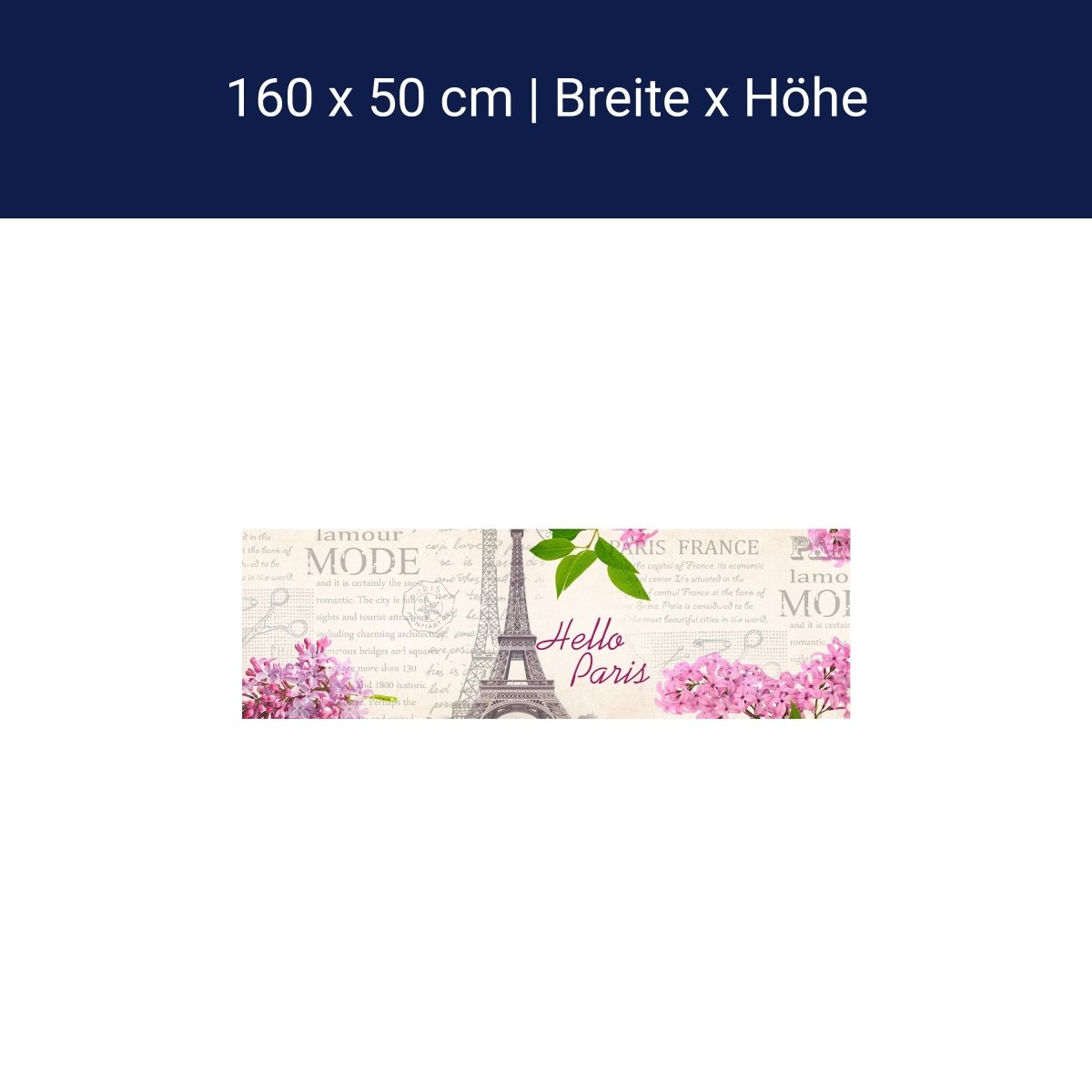 Küchenrückwand Paris Eifelturm Blüten pink rosa text M1389 Küchenrückwand Paris Eifelturm Blüten pink rosa text M1389