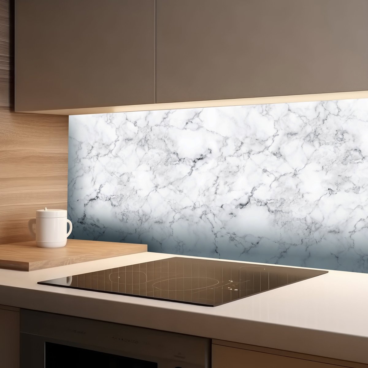 Küchenrückwand weißer Marmor, Stein, Fliesen M1432 entdecken - Bild 1 Küchenrückwand weißer Marmor, Stein, Fliesen M1432 entdecken - Bild 1