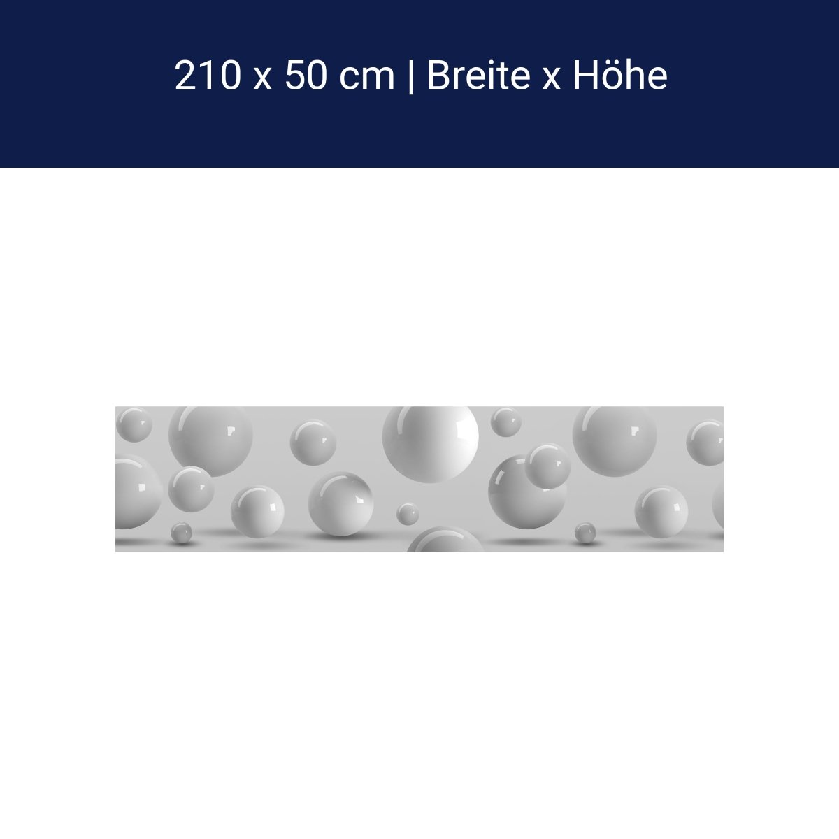 Küchenrückwand weiße Kugeln M1433 Küchenrückwand weiße Kugeln M1433