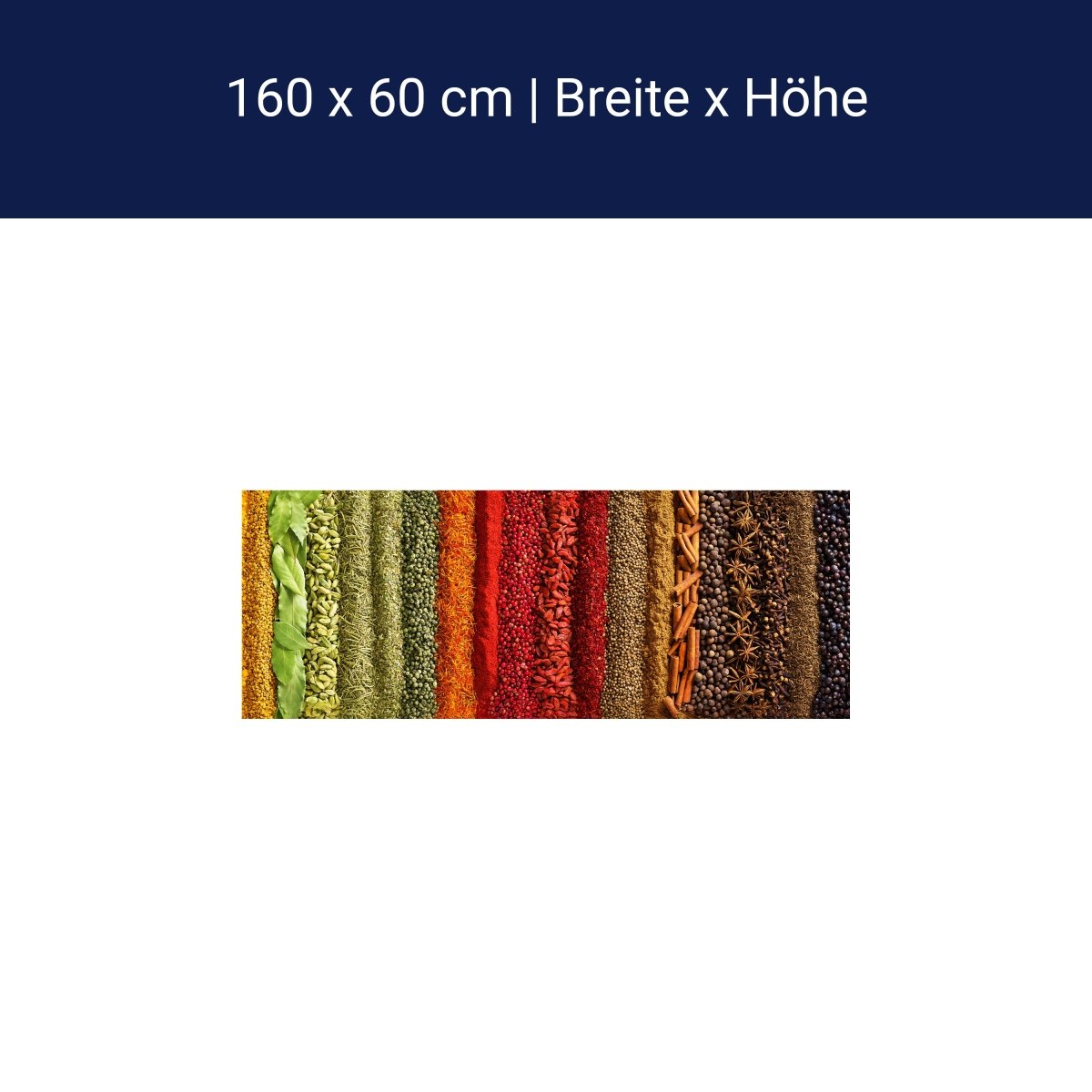 Küchenrückwand bunte Gewürze, Pulver M1435 Küchenrückwand bunte Gewürze, Pulver M1435
