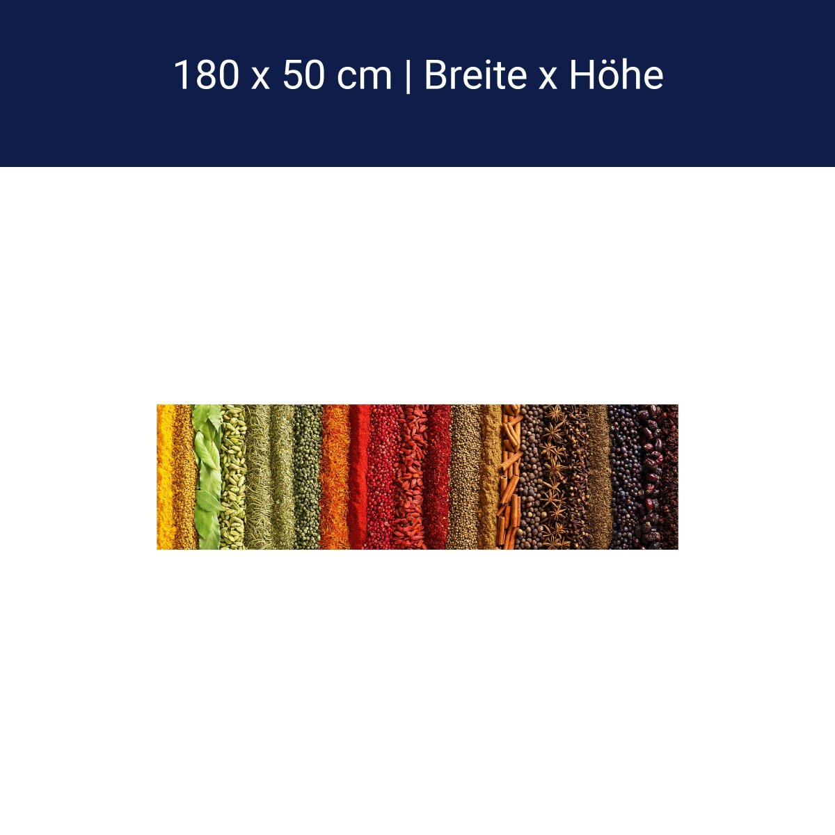 Küchenrückwand bunte Gewürze, Pulver M1435 Küchenrückwand bunte Gewürze, Pulver M1435