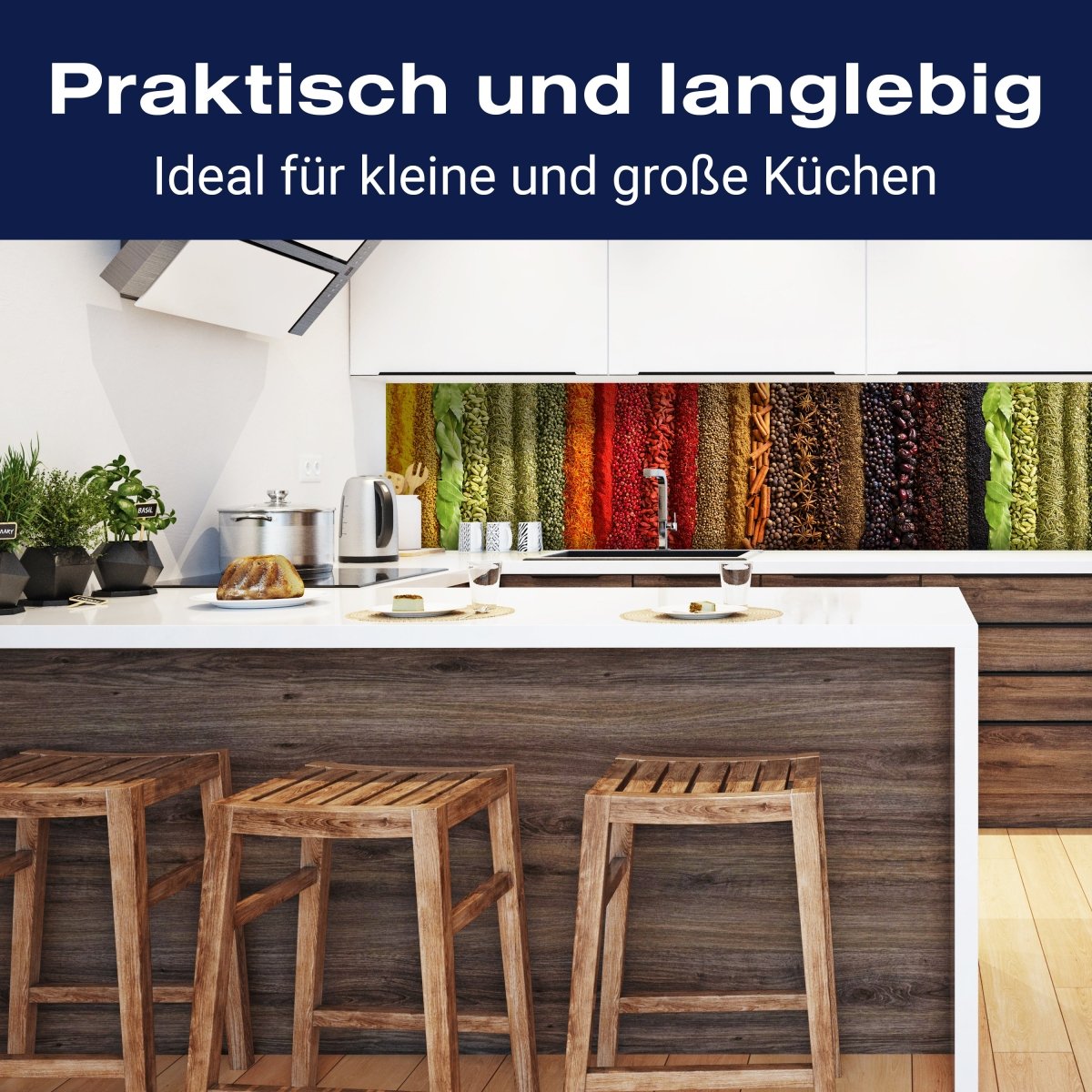 Küchenrückwand bunte Gewürze, Pulver M1435 entdecken - Bild 3 Küchenrückwand bunte Gewürze, Pulver M1435 entdecken - Bild 3