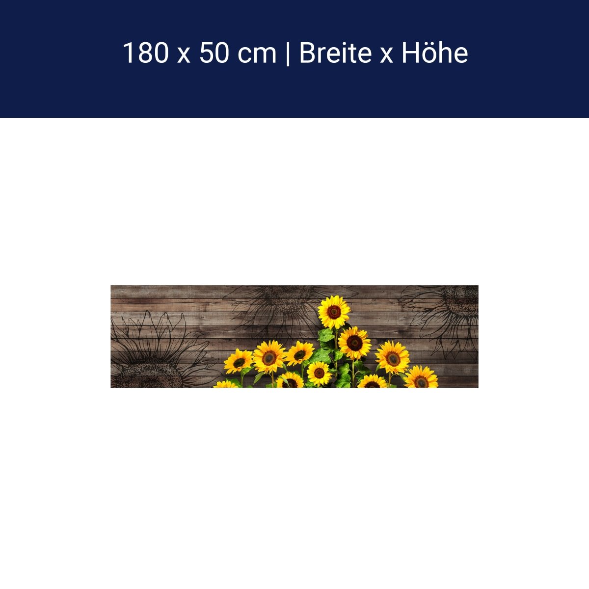 Küchenrückwand Sonnenblumen, Holz M1436 Küchenrückwand Sonnenblumen, Holz M1436