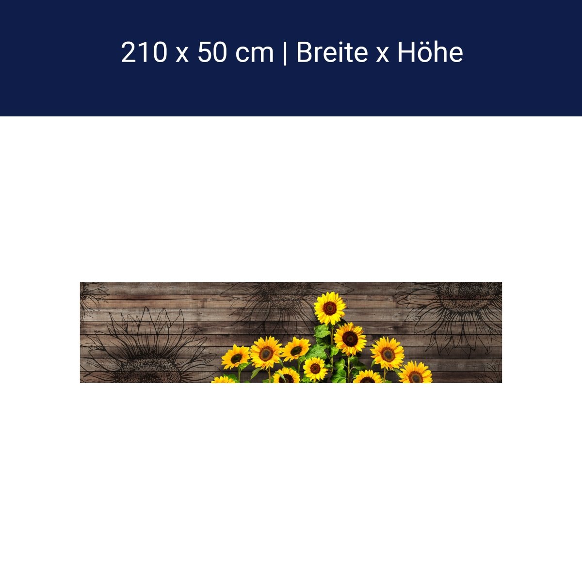 Küchenrückwand Sonnenblumen, Holz M1436 Küchenrückwand Sonnenblumen, Holz M1436