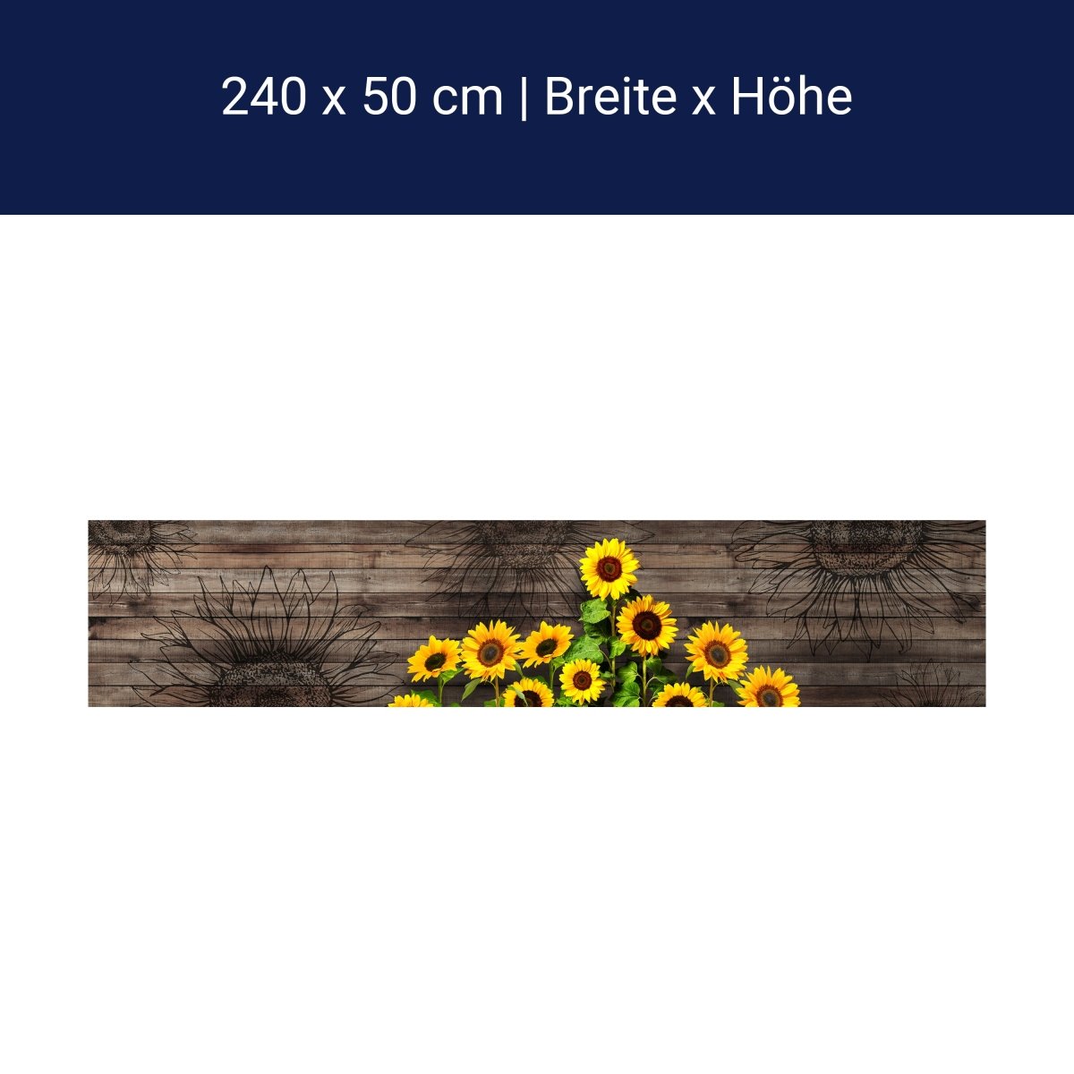 Küchenrückwand Sonnenblumen, Holz M1436 Küchenrückwand Sonnenblumen, Holz M1436