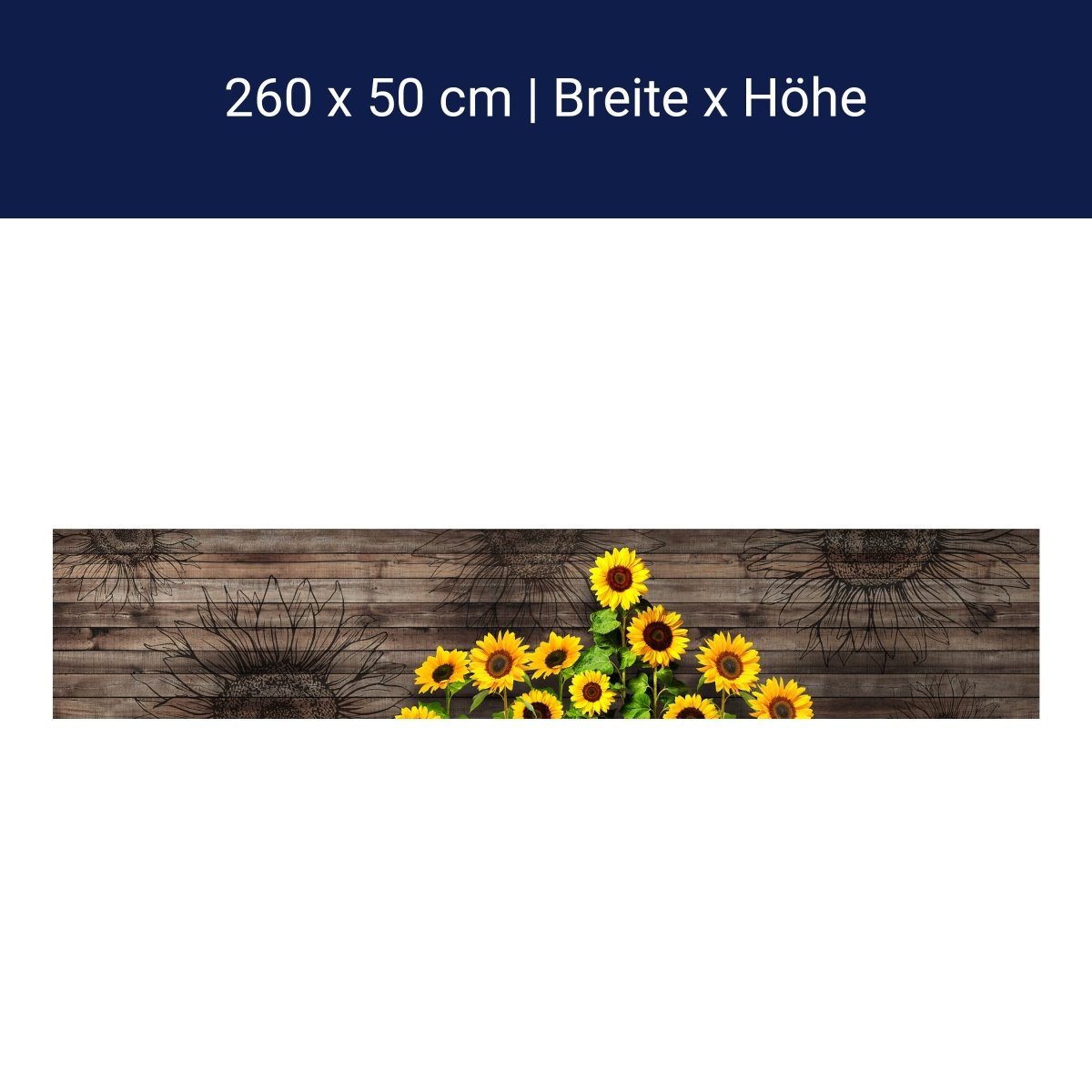 Küchenrückwand Sonnenblumen, Holz M1436 Küchenrückwand Sonnenblumen, Holz M1436