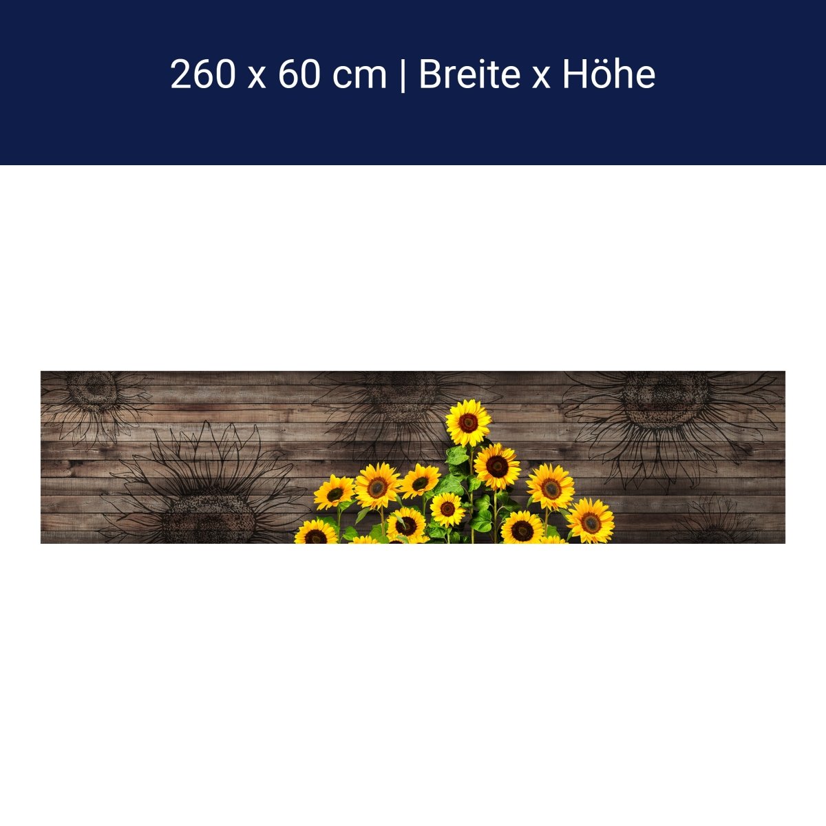 Küchenrückwand Sonnenblumen, Holz M1436 Küchenrückwand Sonnenblumen, Holz M1436